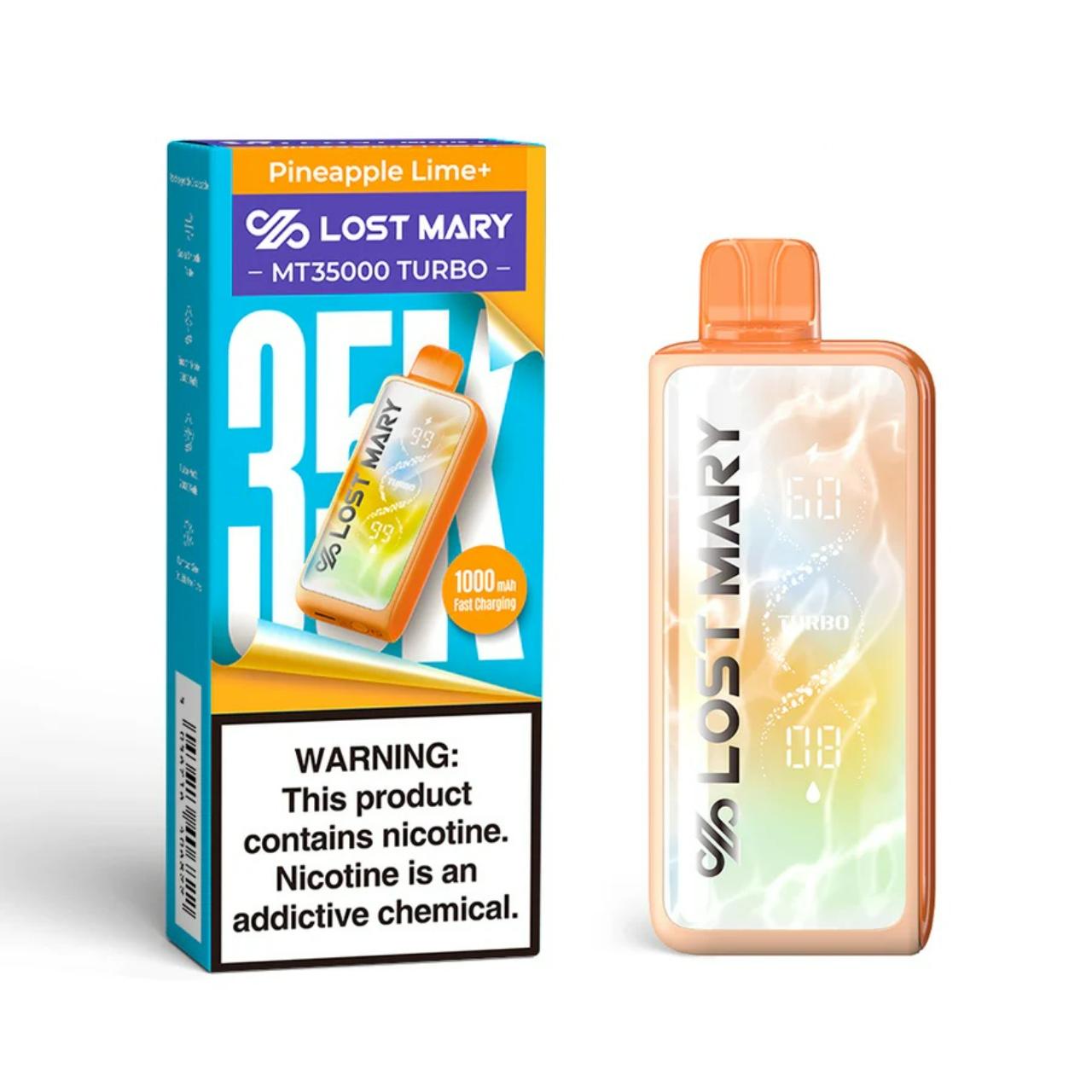Lost Mary MT 35000 Puff Turbo Disposable Pineapple Lime Plus Lost Mary MT 35000 Puff Turbo Disposable Pineapple Lime Plus