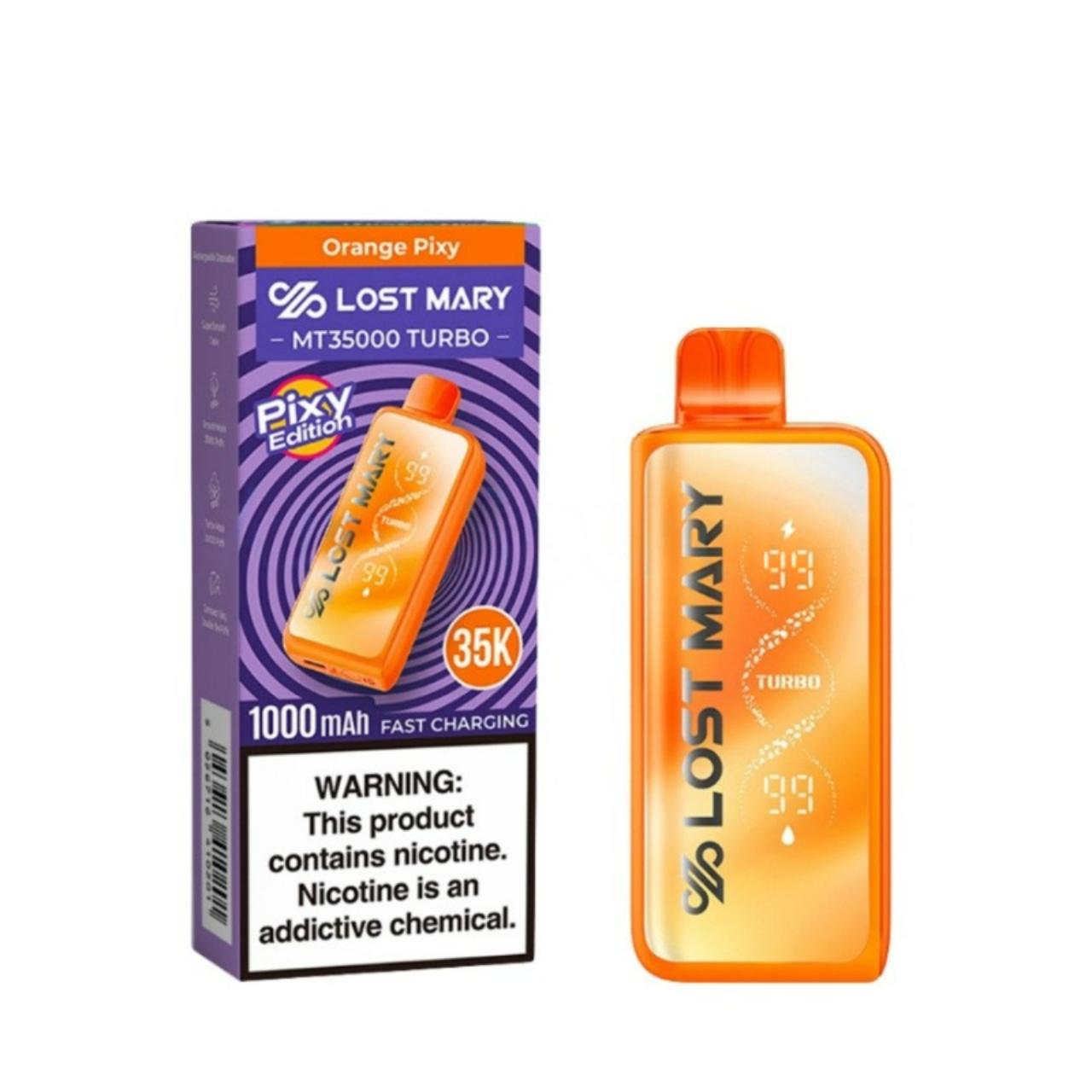 Lost Mary MT 35,000 Puff Turbo Disposable Pixy Edition Orange Pixy Lost Mary MT 35,000 Puff Turbo Disposable Pixy Edition Orange Pixy