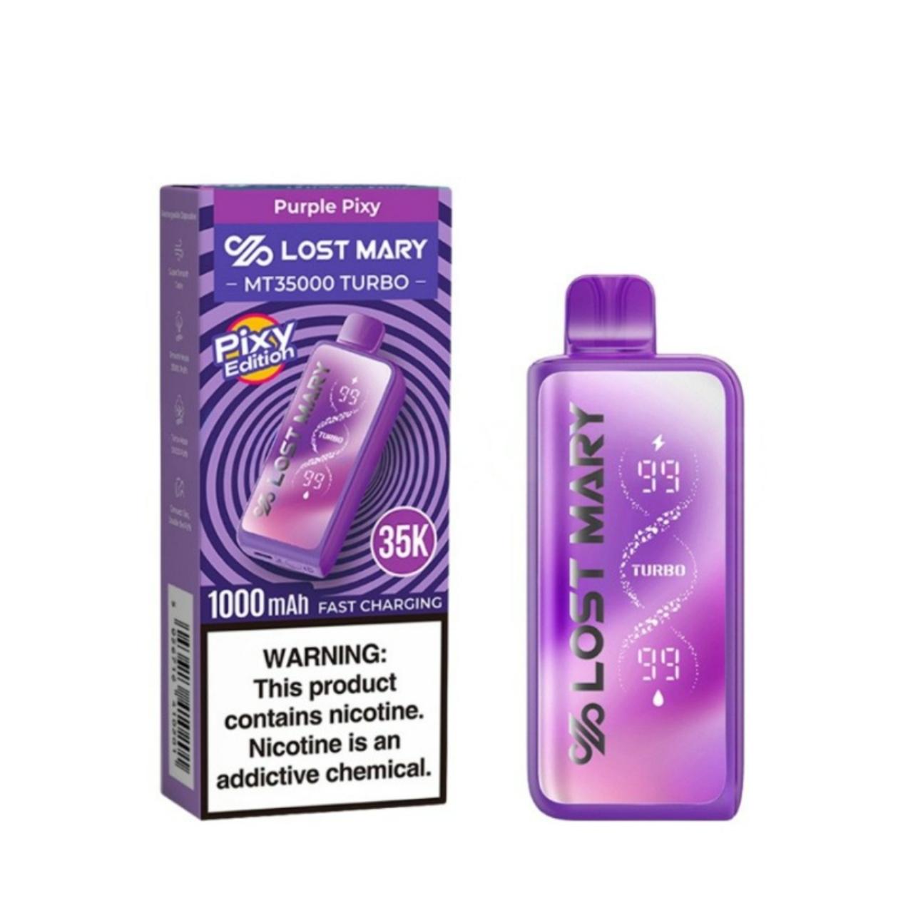 Lost Mary MT 35,000 Puff Turbo Disposable Pixy Edition Purple Pixy Lost Mary MT 35,000 Puff Turbo Disposable Pixy Edition Purple Pixy