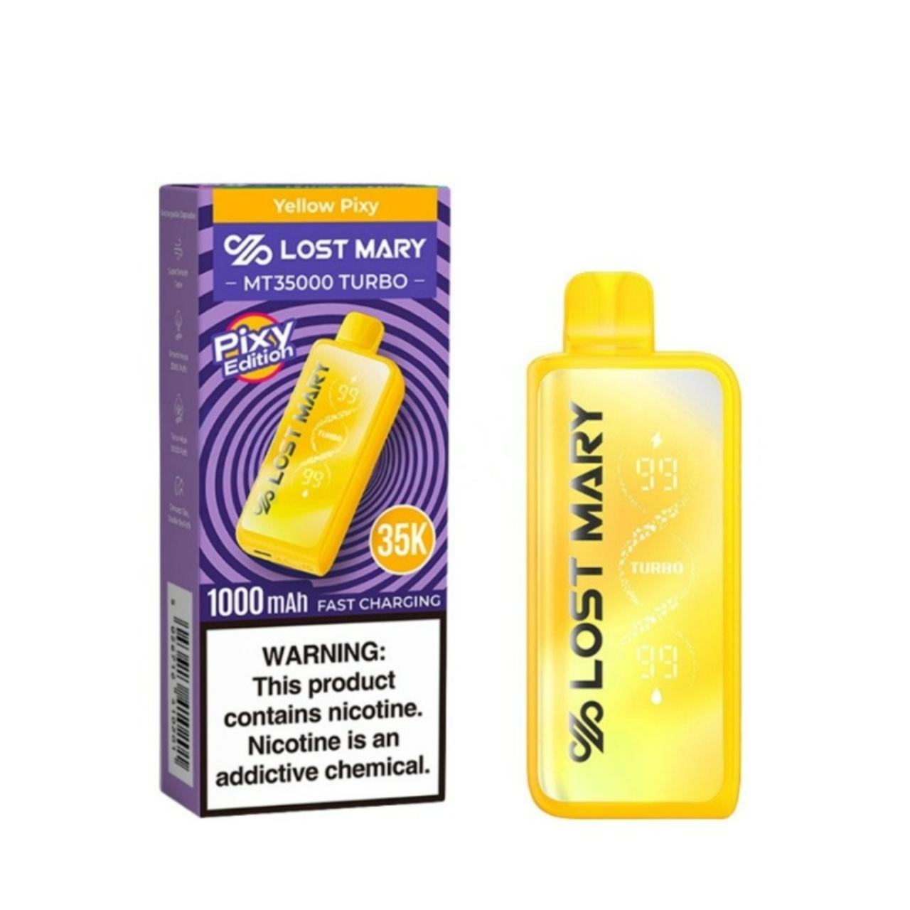 Lost Mary MT 35,000 Puff Turbo Disposable Pixy Edition Yellow Pixy Lost Mary MT 35,000 Puff Turbo Disposable Pixy Edition Yellow Pixy