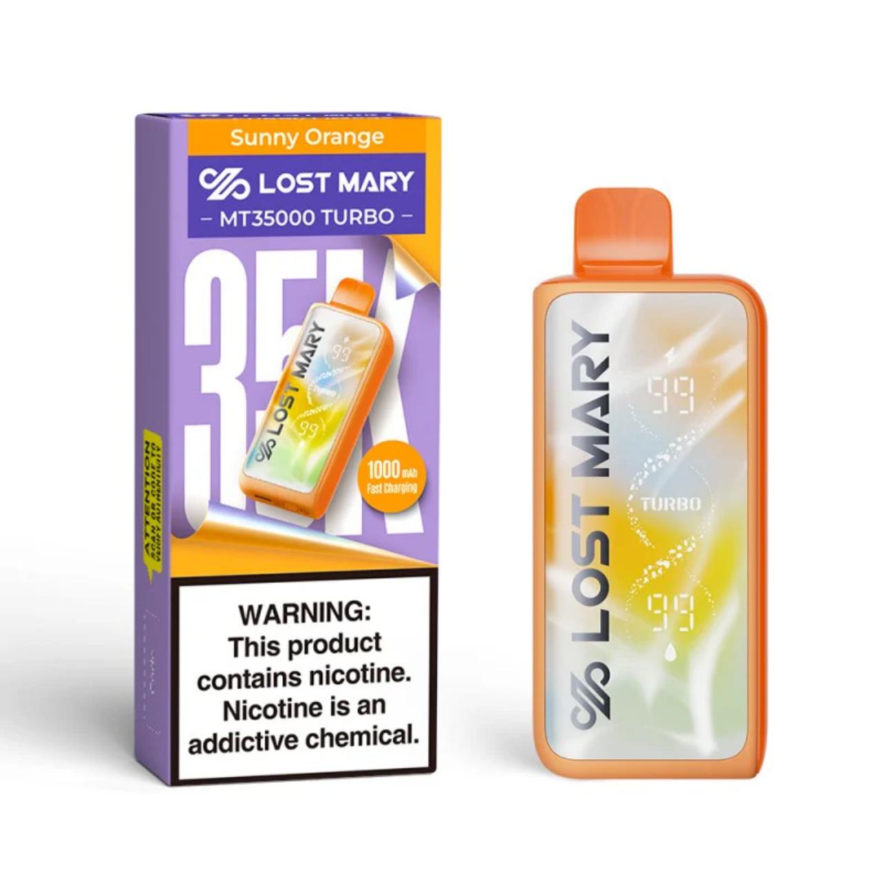 Lost Mary MT 35,000 Puff Turbo Disposable Sunny Orange Lost Mary MT 35,000 Puff Turbo Disposable Sunny Orange