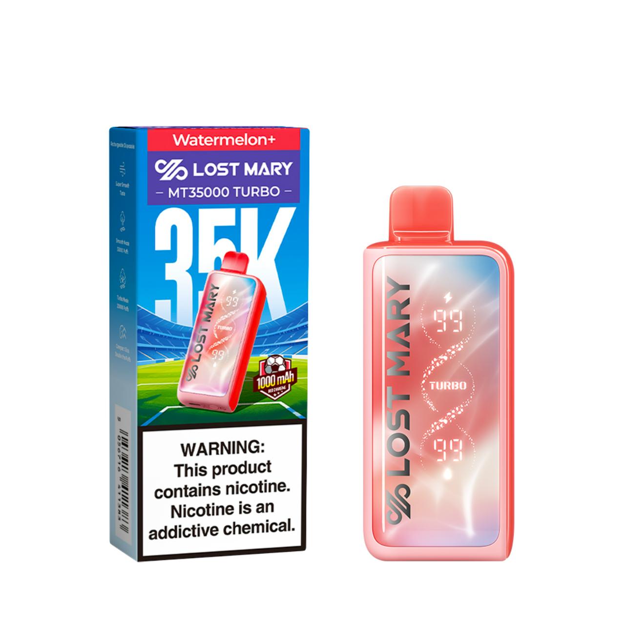 Lost Mary MT 35,000 Puff Turbo Disposable Watermelon Plus - World Cup Edition Lost Mary MT 35,000 Puff Turbo Disposable Watermelon Plus - World Cup Edition
