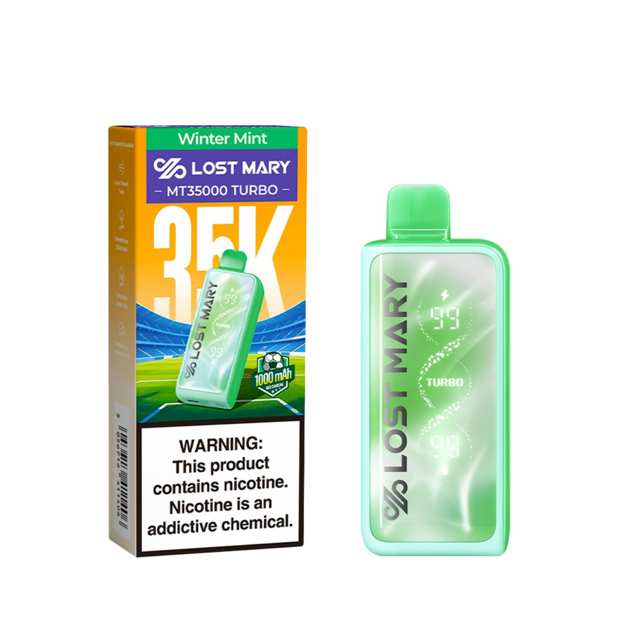 Lost Mary MT 35,000 Puff Turbo Disposable Winter Mint - World Cup Edition Lost Mary MT 35,000 Puff Turbo Disposable Winter Mint - World Cup Edition