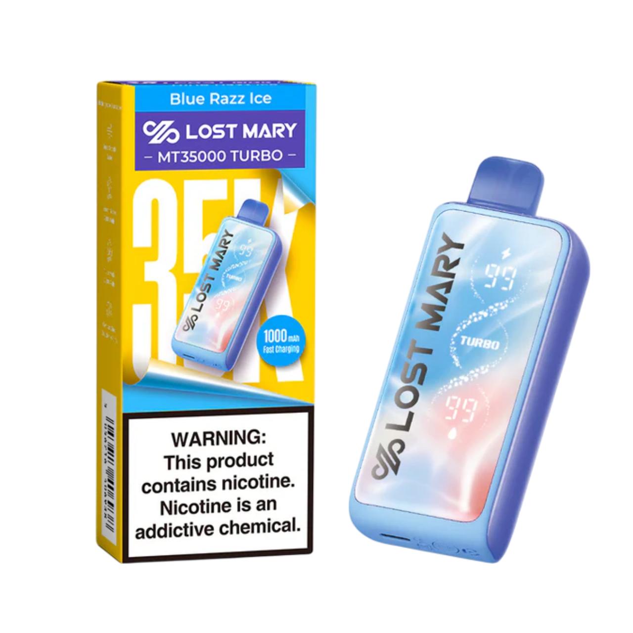 Lost Mary MT Turbo Disposable 35000 Puff Blue Razz Ice Lost Mary MT Turbo Disposable 35000 Puff Blue Razz Ice