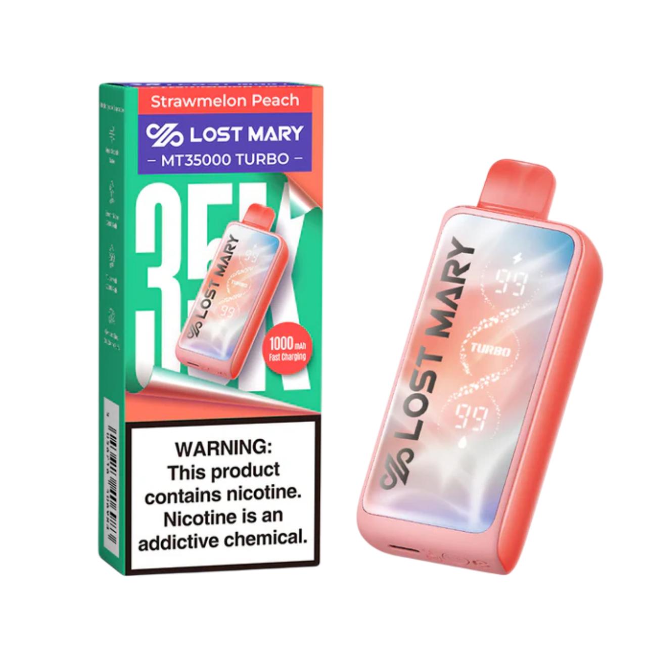 Lost Mary MT Turbo Disposable 35000 Puff Strawmelon Peach Lost Mary MT Turbo Disposable 35000 Puff Strawmelon Peach