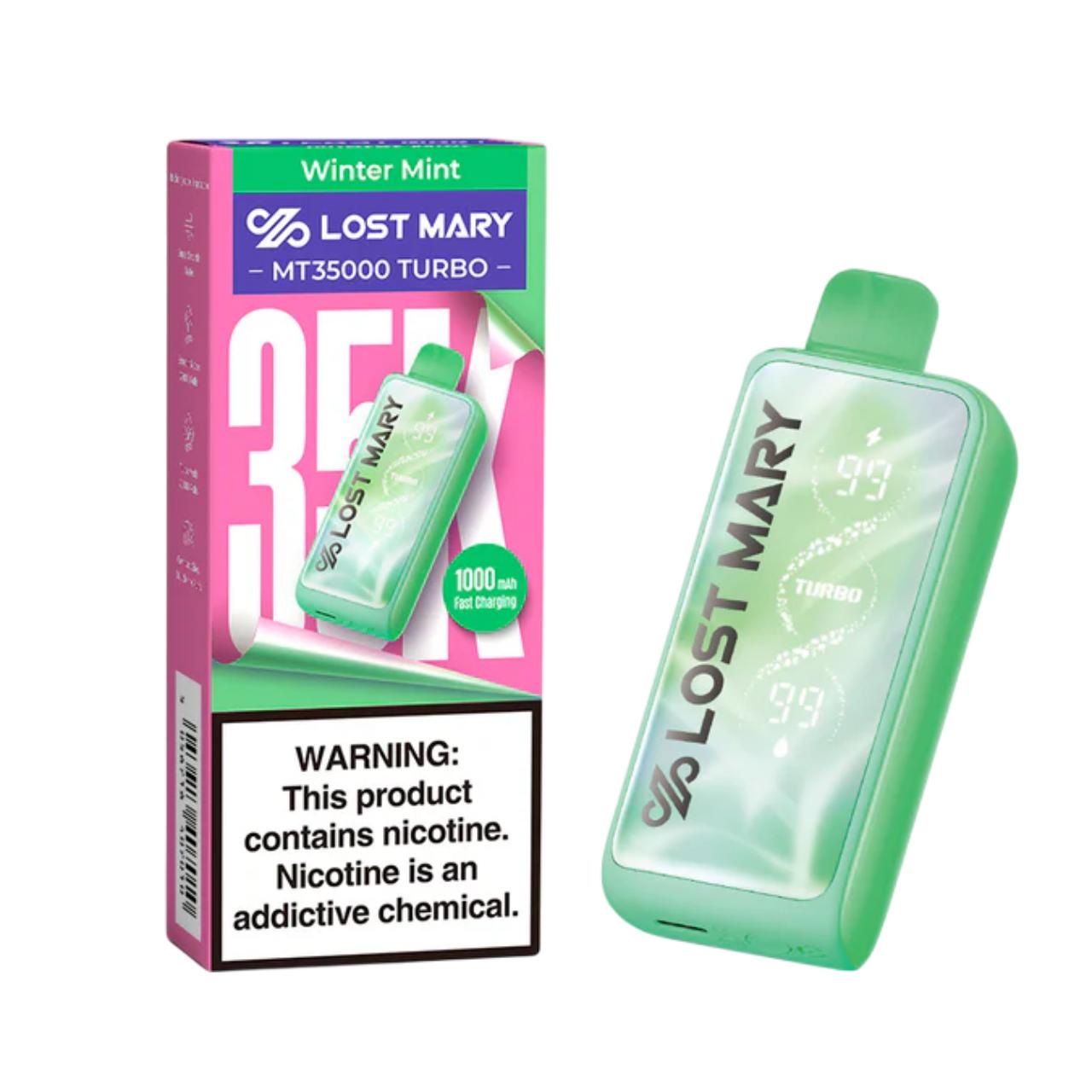 Lost Mary MT Turbo Disposable 35000 Puff Winter Mint Lost Mary MT Turbo Disposable 35000 Puff Winter Mint