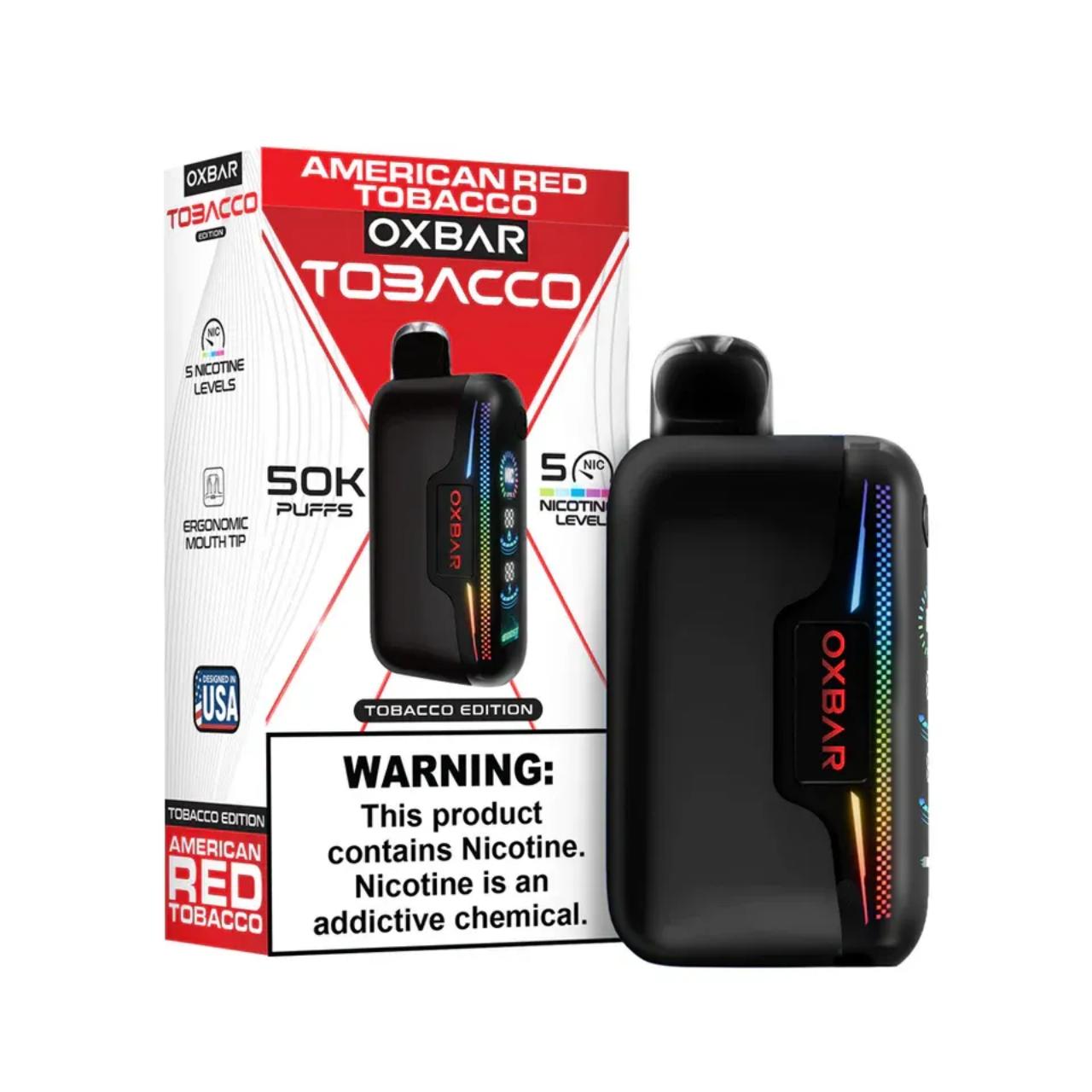 OXBAR Astro Maze 50K Puff Disposable American Red Tobacco OXBAR Astro Maze 50K Puff Disposable American Red Tobacco
