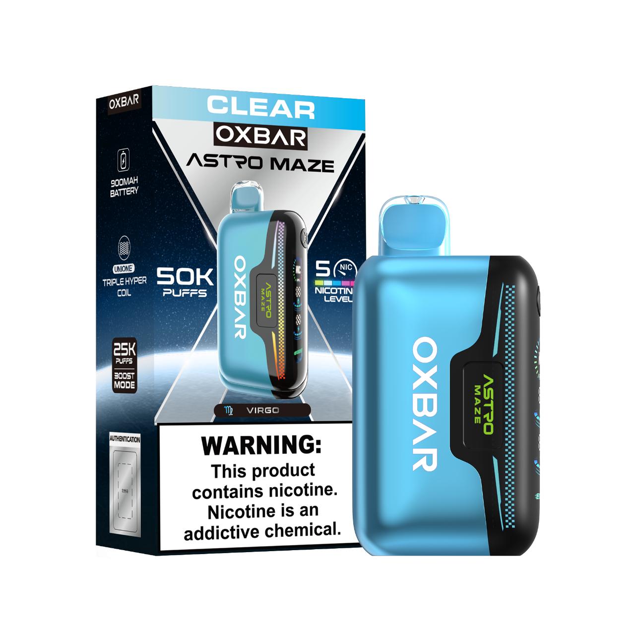 OXBAR Astro Maze 50K Puff Disposable-Clear OXBAR Astro Maze 50K Puff Disposable-Clear