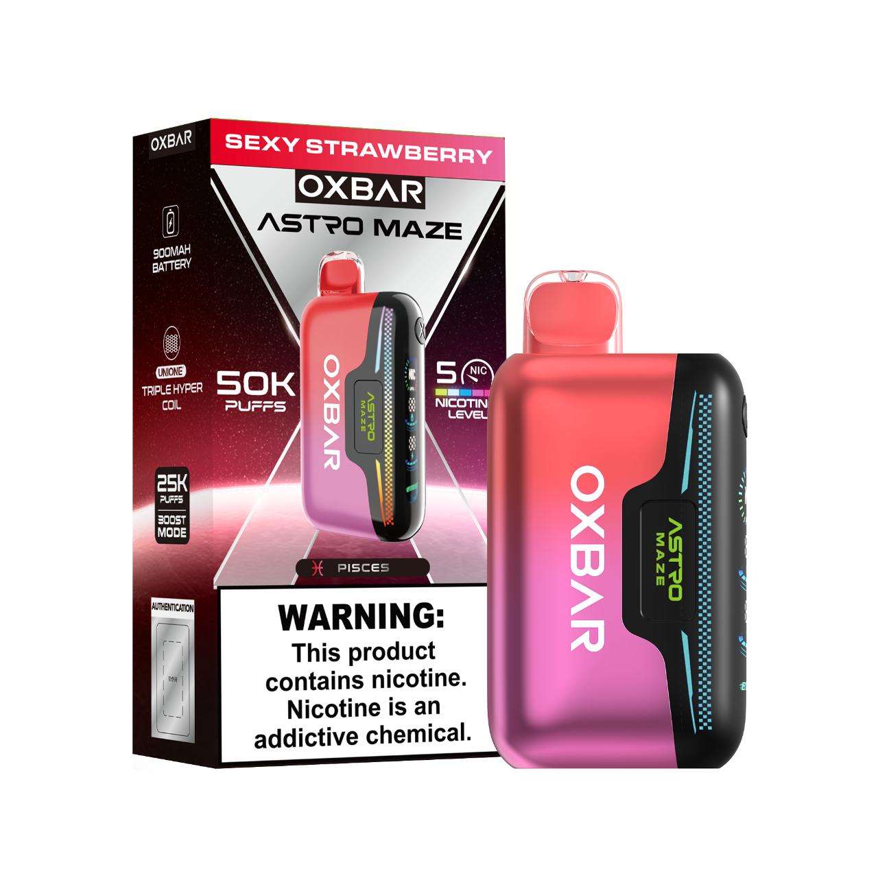 OXBAR Astro Maze 50K Puff Disposable-Sexy Strawberry OXBAR Astro Maze 50K Puff Disposable-Sexy Strawberry