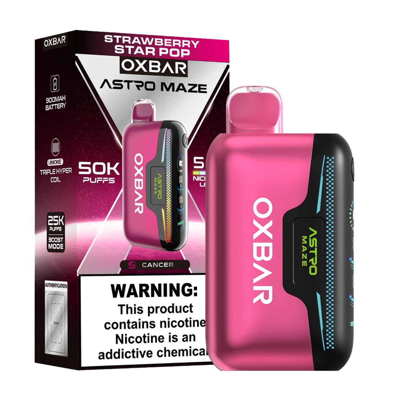 OXBAR Astro Maze 50K Puff Disposable-Strawerry Star Pop OXBAR Astro Maze 50K Puff Disposable-Strawerry Star Pop