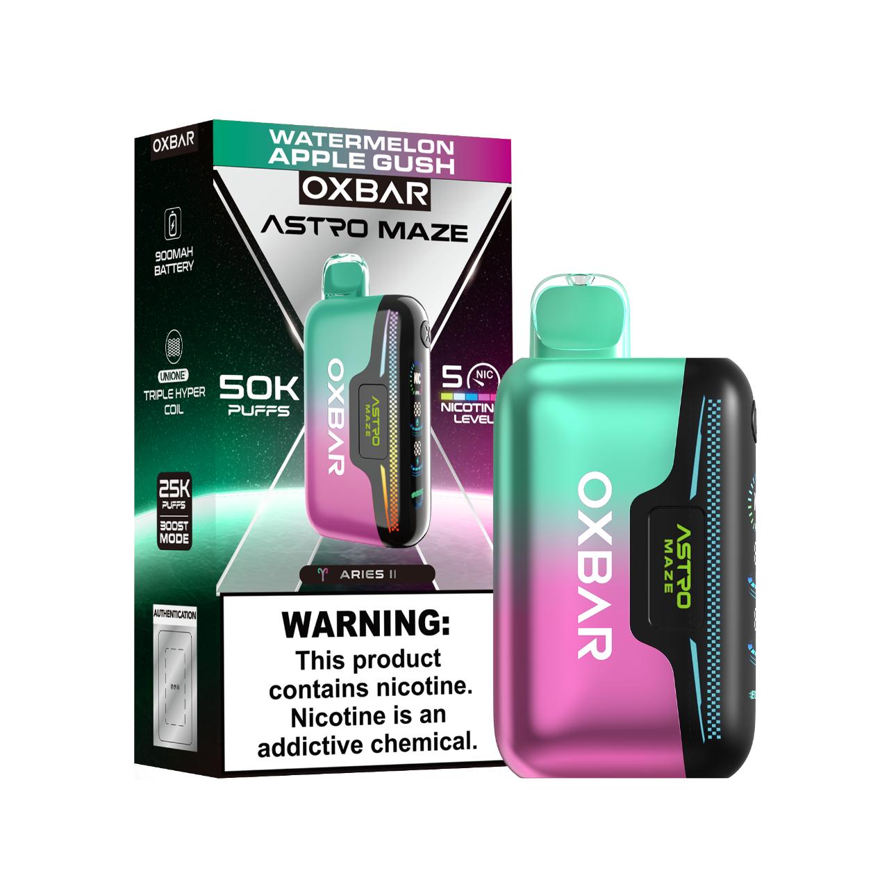 OXBAR Astro Maze 50K Puff Disposable-Watermelon Apple Gush OXBAR Astro Maze 50K Puff Disposable-Watermelon Apple Gush