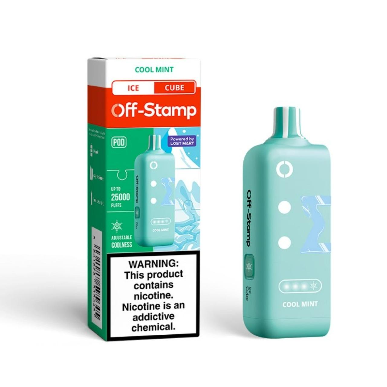 Off Stamp Ice Cube 25k Puff Pre-filled Pod - 1PK Cool Mint Off Stamp Ice Cube 25k Puff Pre-filled Pod - 1PK Cool Mint