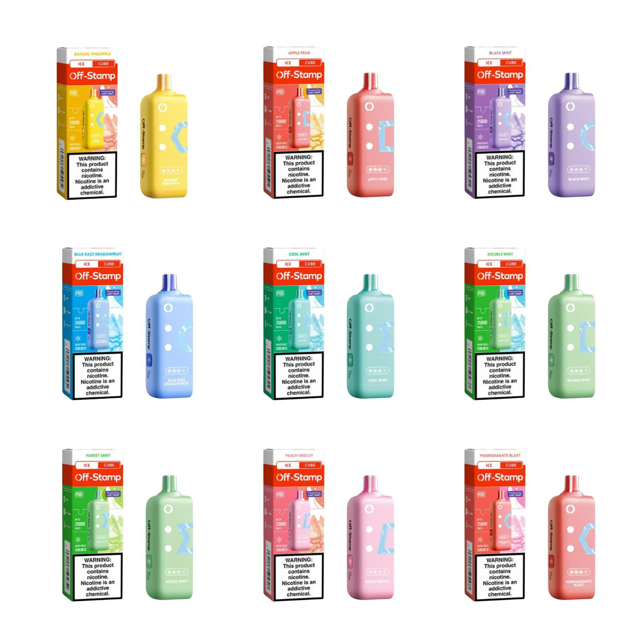 Off Stamp Ice Cube 25k Puff Pre-filled Pod - 1PK Off Stamp Ice Cube 25k Puff Pre-filled Pod - 1PK