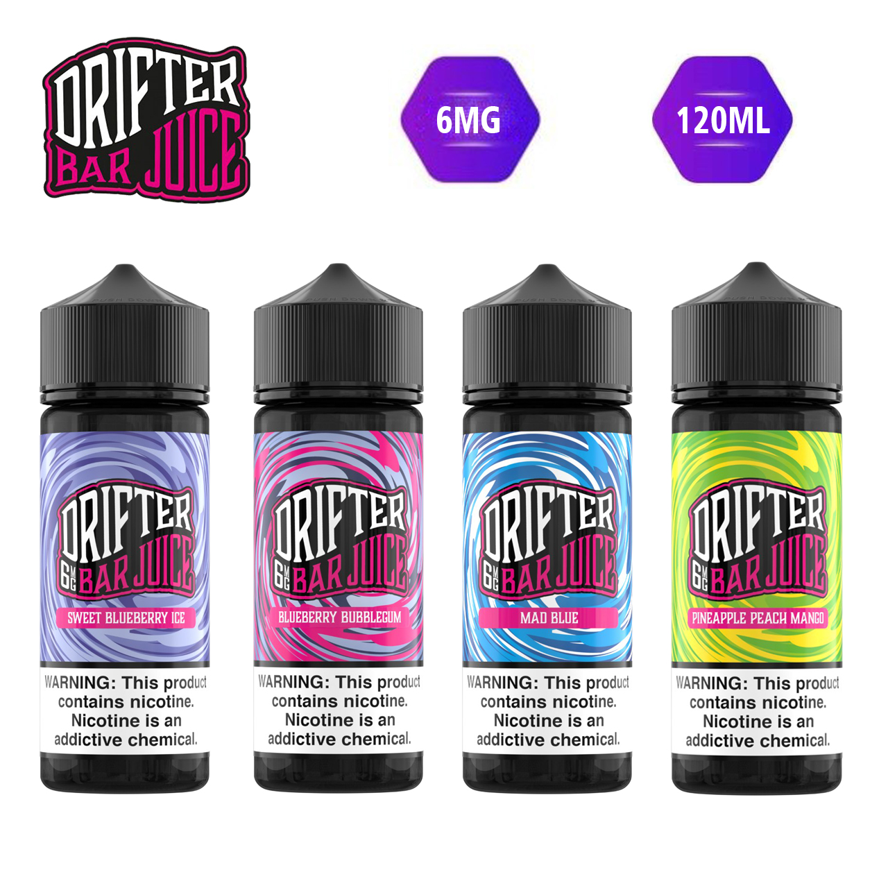 Drifter 120ml E-Juice 6MG Collection