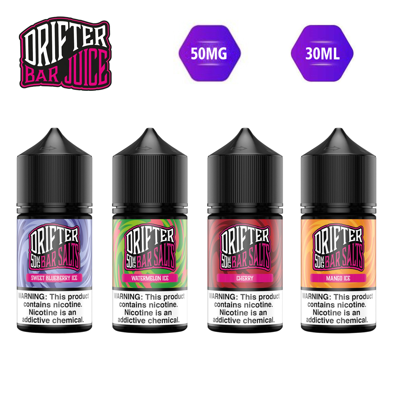 Drifter Salt 30ml E-Juice 50MG Collection