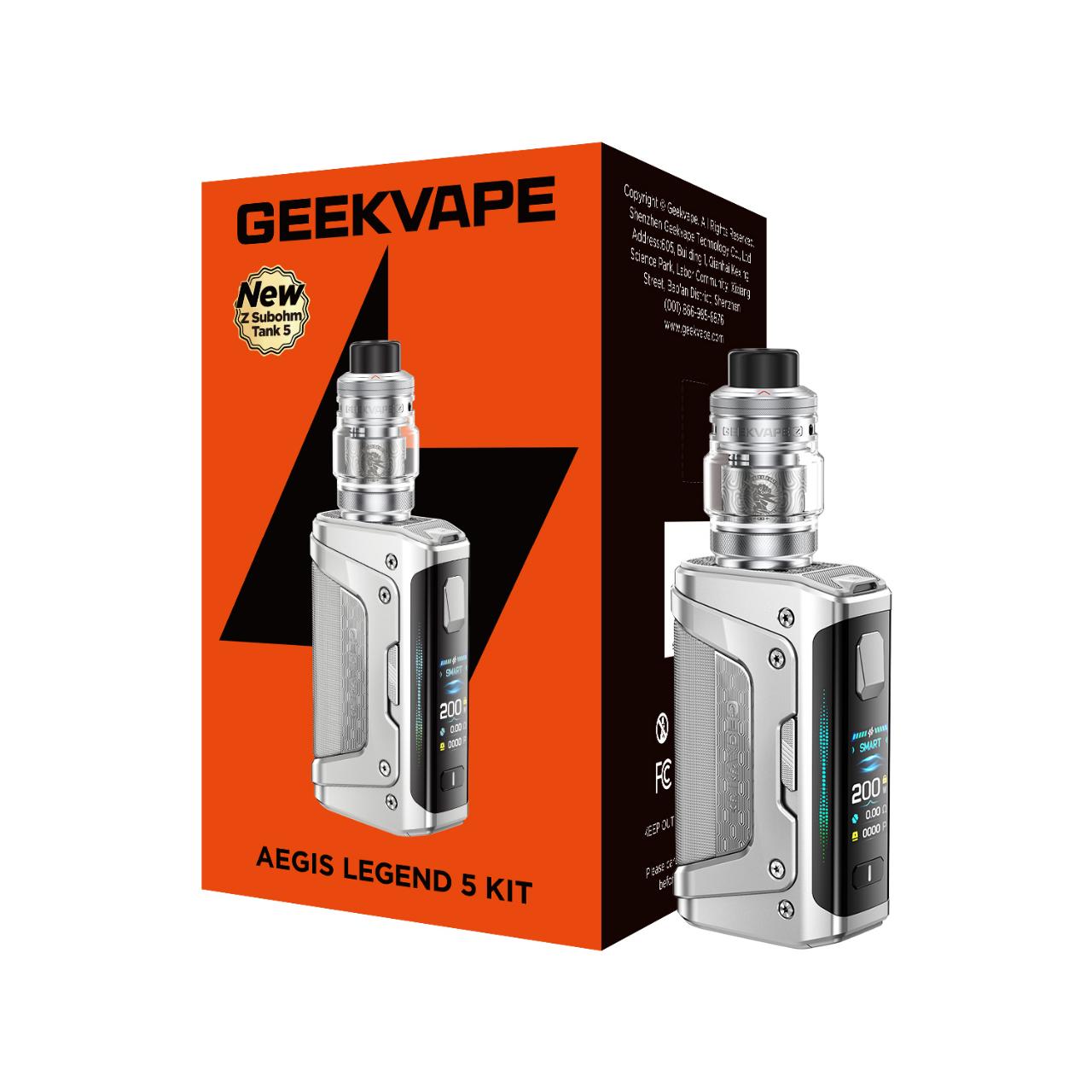 GeekVape Aegis Legend 5 Kit Frost Silver GeekVape Aegis Legend 5 Kit Frost Silver