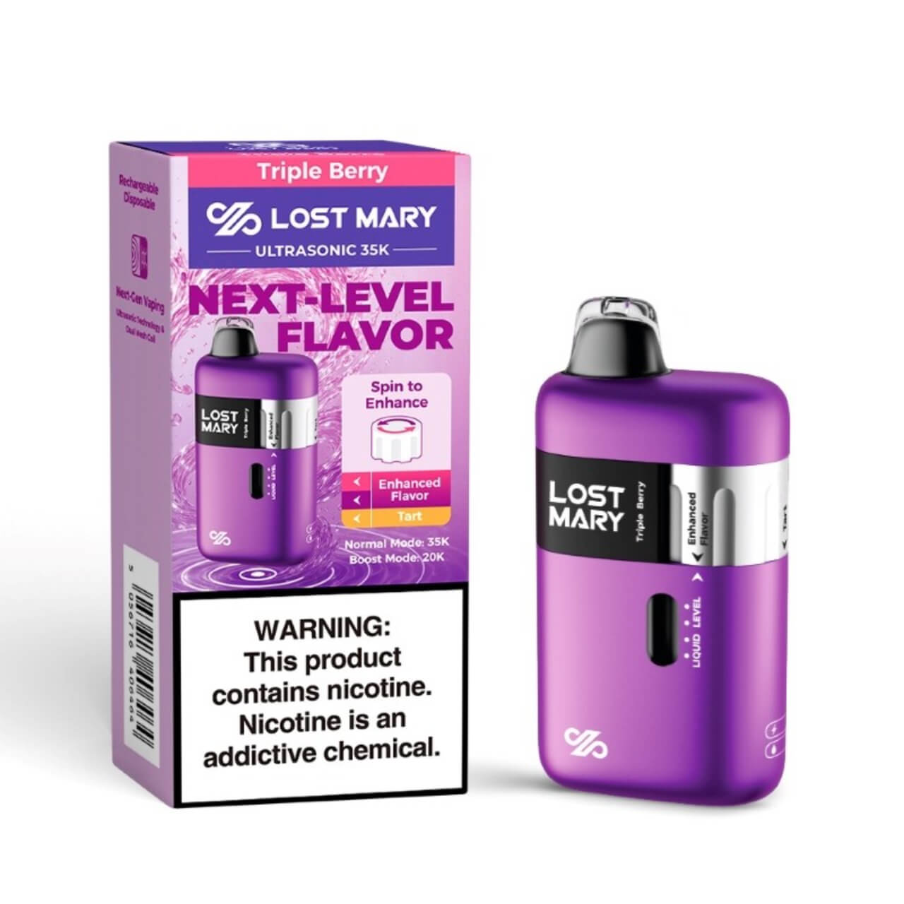 Lost Mary Ultrasonic 35K Puff Disposable Triple Berry Lost Mary Ultrasonic 35K Puff Disposable Triple Berry