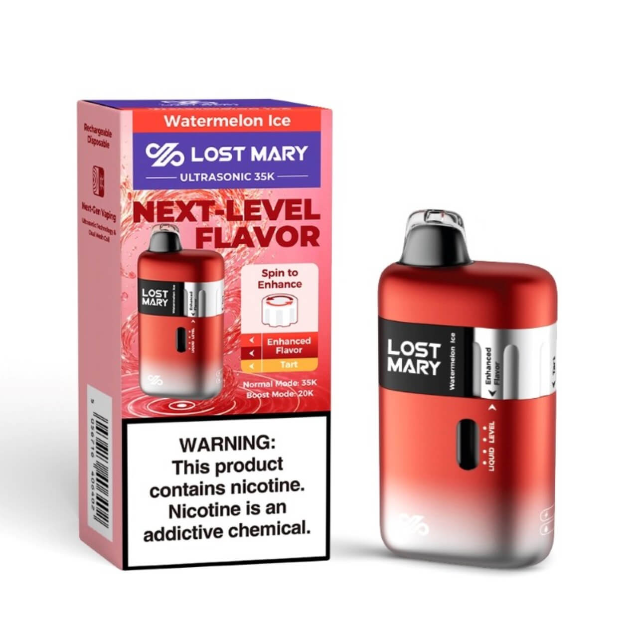 Lost Mary Ultrasonic 35K Puff Disposable Watermelon Ice Lost Mary Ultrasonic 35K Puff Disposable Watermelon Ice