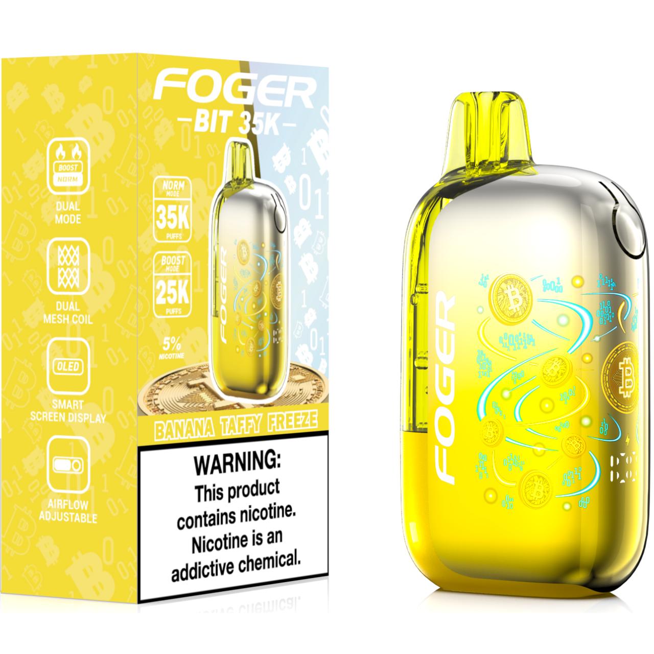 Foger BIT 35K Puff Disposable Banana Taffy Freeze Foger BIT 35K Puff Disposable Banana Taffy Freeze