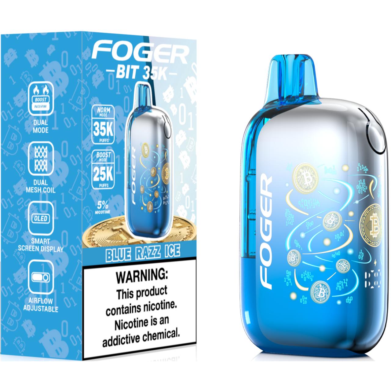 Foger BIT 35K Puff Disposable Blue Razz Ice Foger BIT 35K Puff Disposable Blue Razz Ice
