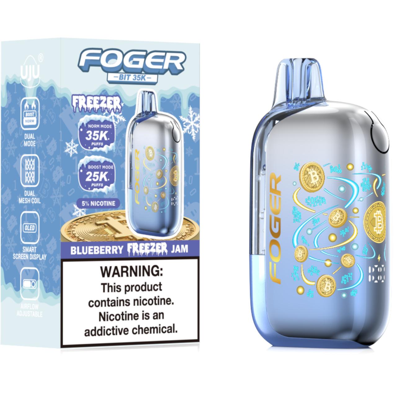 Foger BIT 35K Puff Disposable Blueberry Freezer Jam Foger BIT 35K Puff Disposable Blueberry Freezer Jam