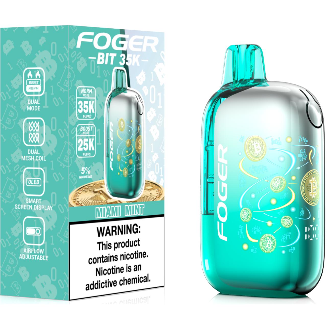 Foger BIT 35K Puff Disposable Miami Mint Foger BIT 35K Puff Disposable Miami Mint