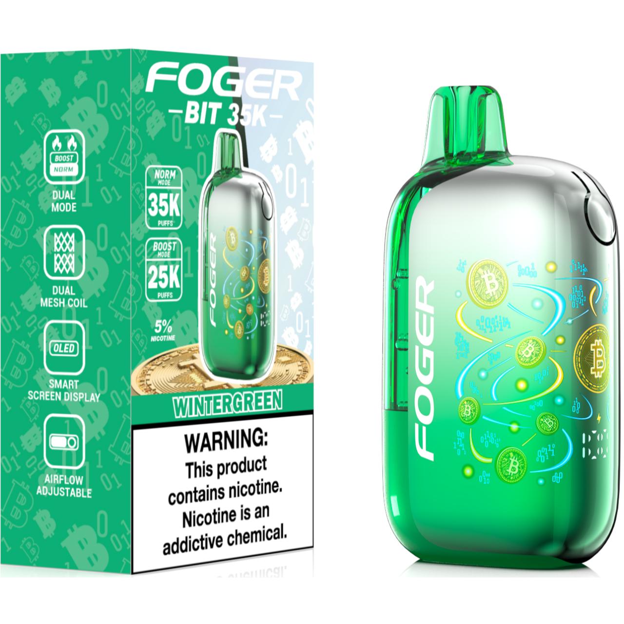 Foger BIT 35K Puff Disposable WinterGreen Foger BIT 35K Puff Disposable WinterGreen