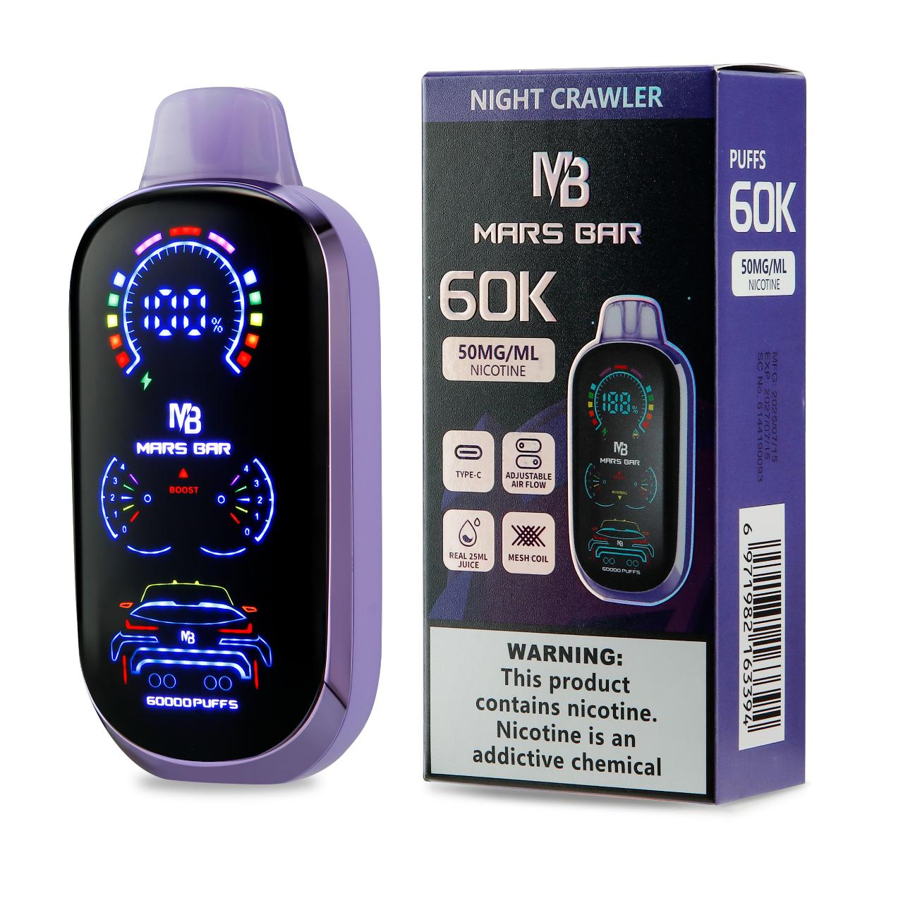 Mars Bar 60K Puff Disposable Night Crawler Mars Bar 60K Puff Disposable Night Crawler