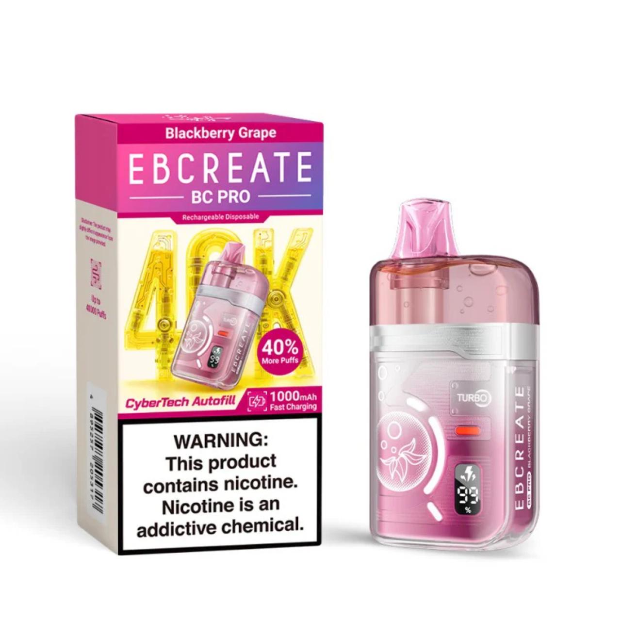 EBCREATE BC Pro 40K Puff Disposable Blackberry Grape