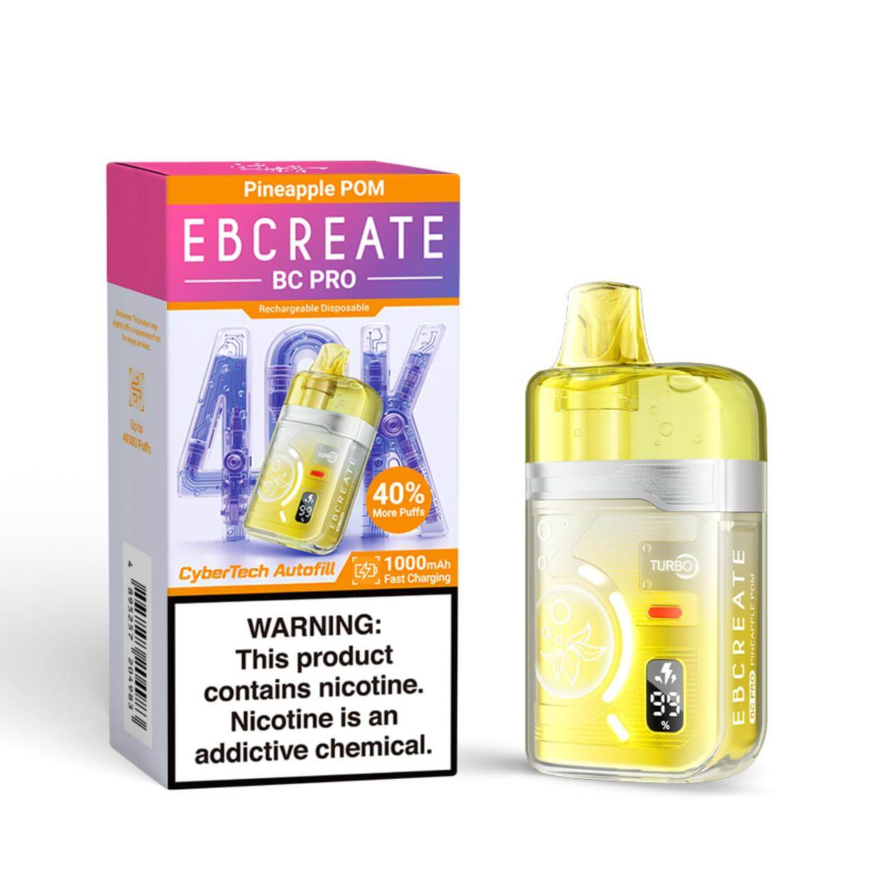 EBCREATE BC Pro 40K Puff Disposable Pineapple POM