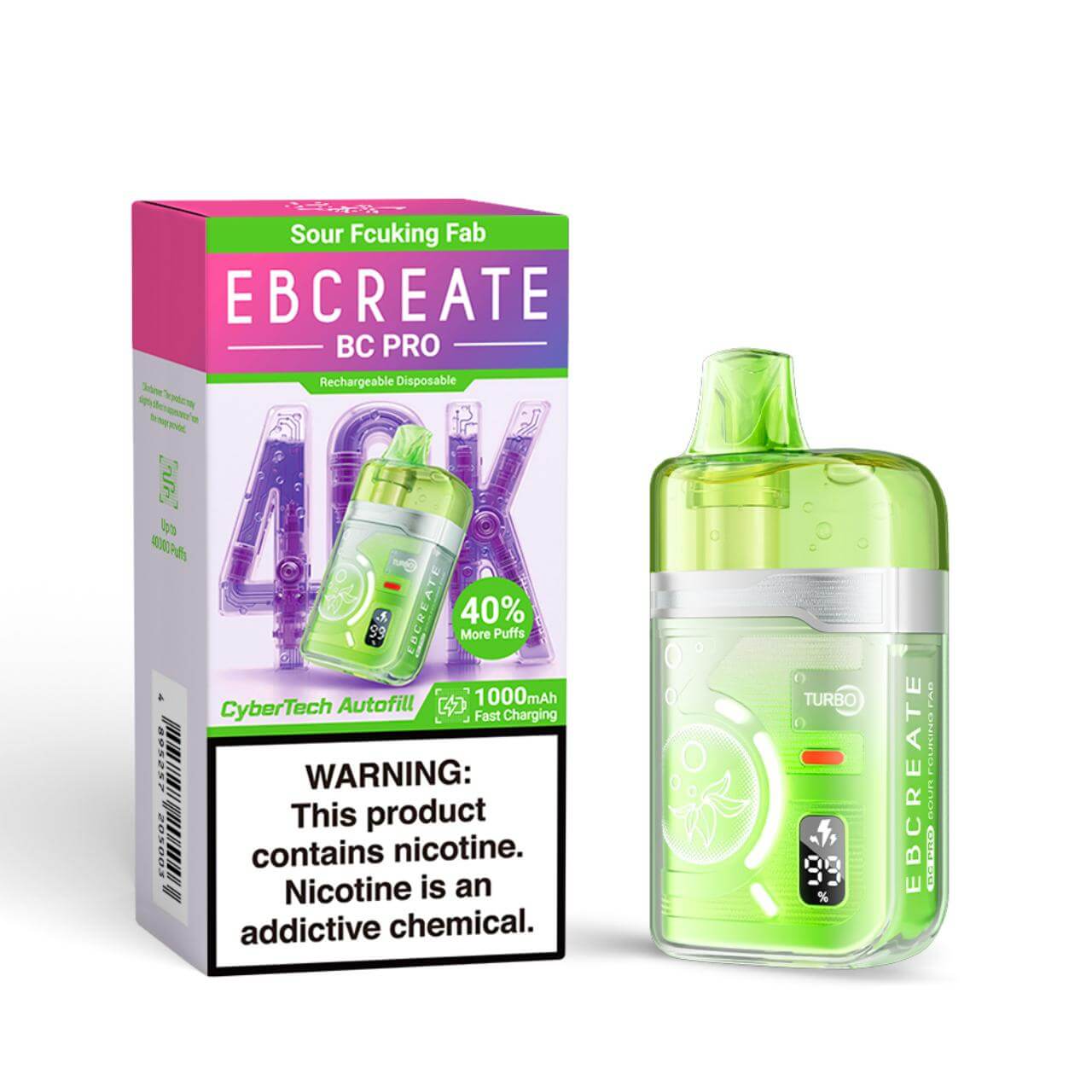 EBCREATE BC Pro 40K Puff Disposable Sour Fcuking Fab
