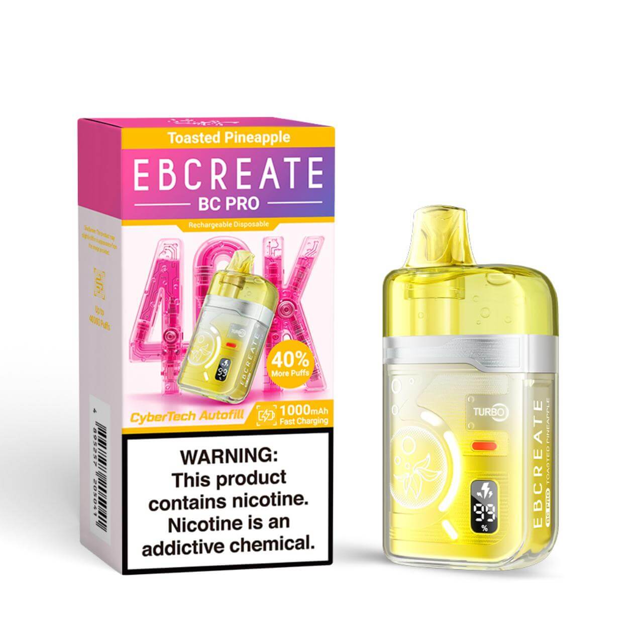 EBCREATE BC Pro 40K Puff Disposable Toasted Pineapple
