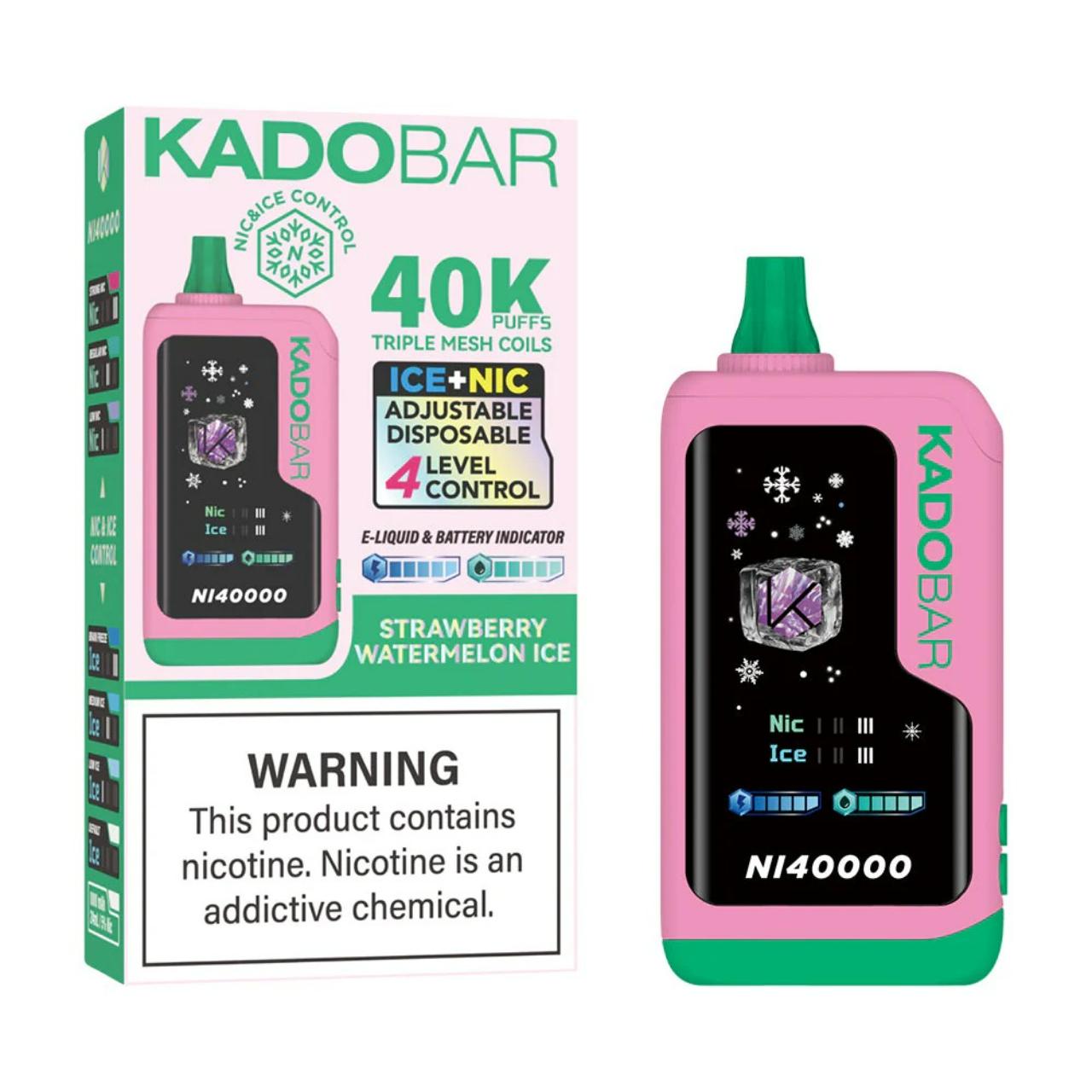 Kado Bar NI40K Puff Disposable Strawberry Watermelon Ice Kado Bar NI40K Puff Disposable Strawberry Watermelon Ice