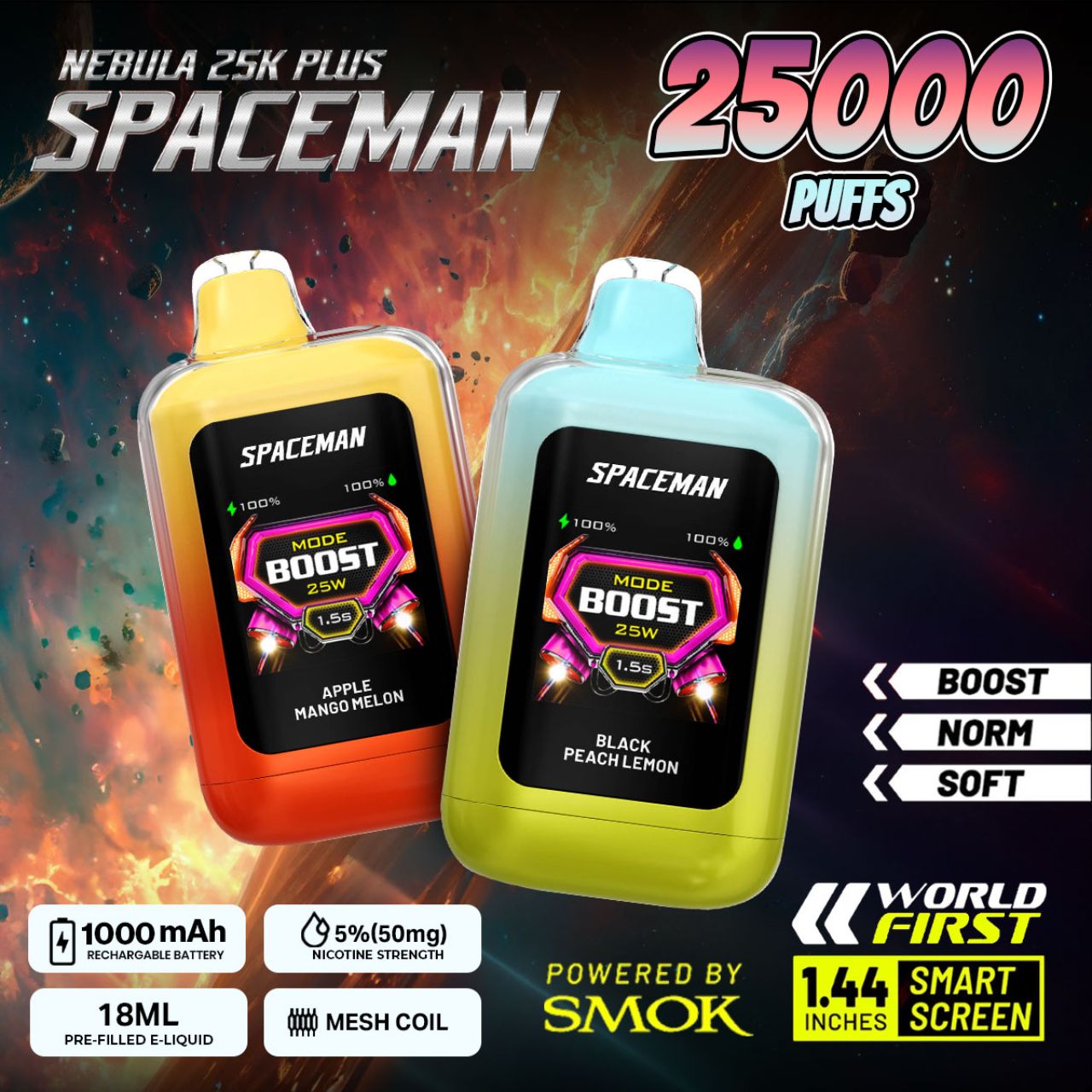 SMOK SpaceMan Nebula 25K Plus 25000 Puff Disposable