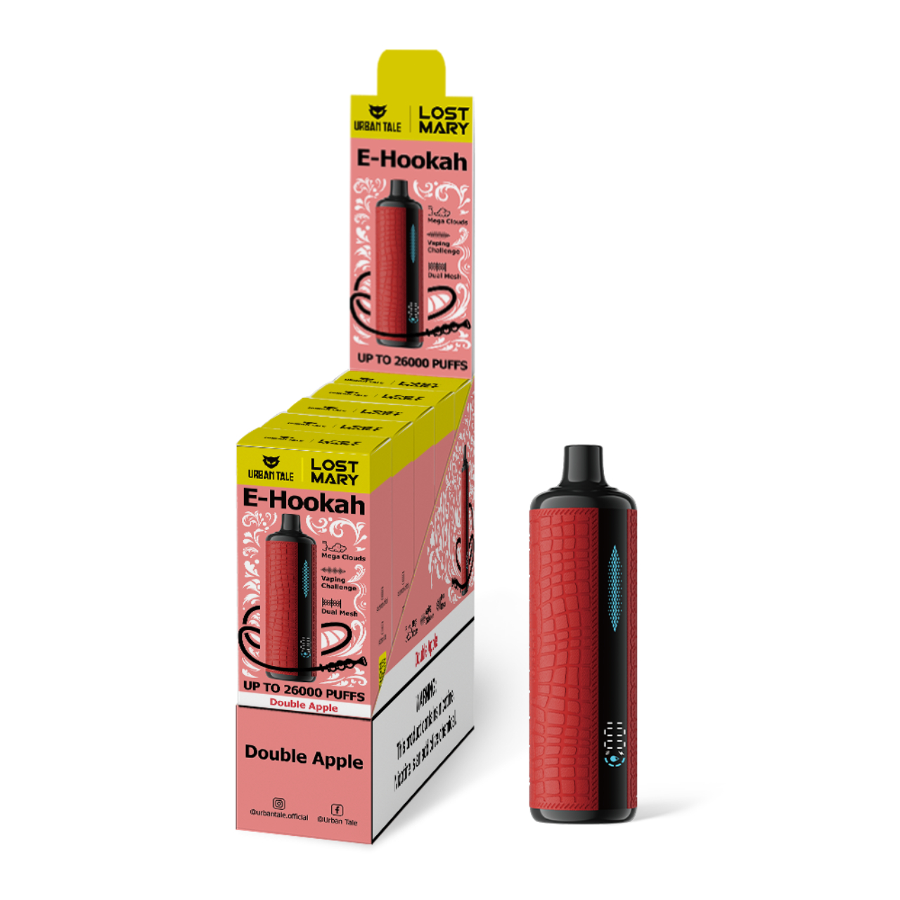 Urban Tale X Lost Mary Hookah 26000 Puff Disposable Double Apple Urban Tale X Lost Mary Hookah 26000 Puff Disposable Double Apple