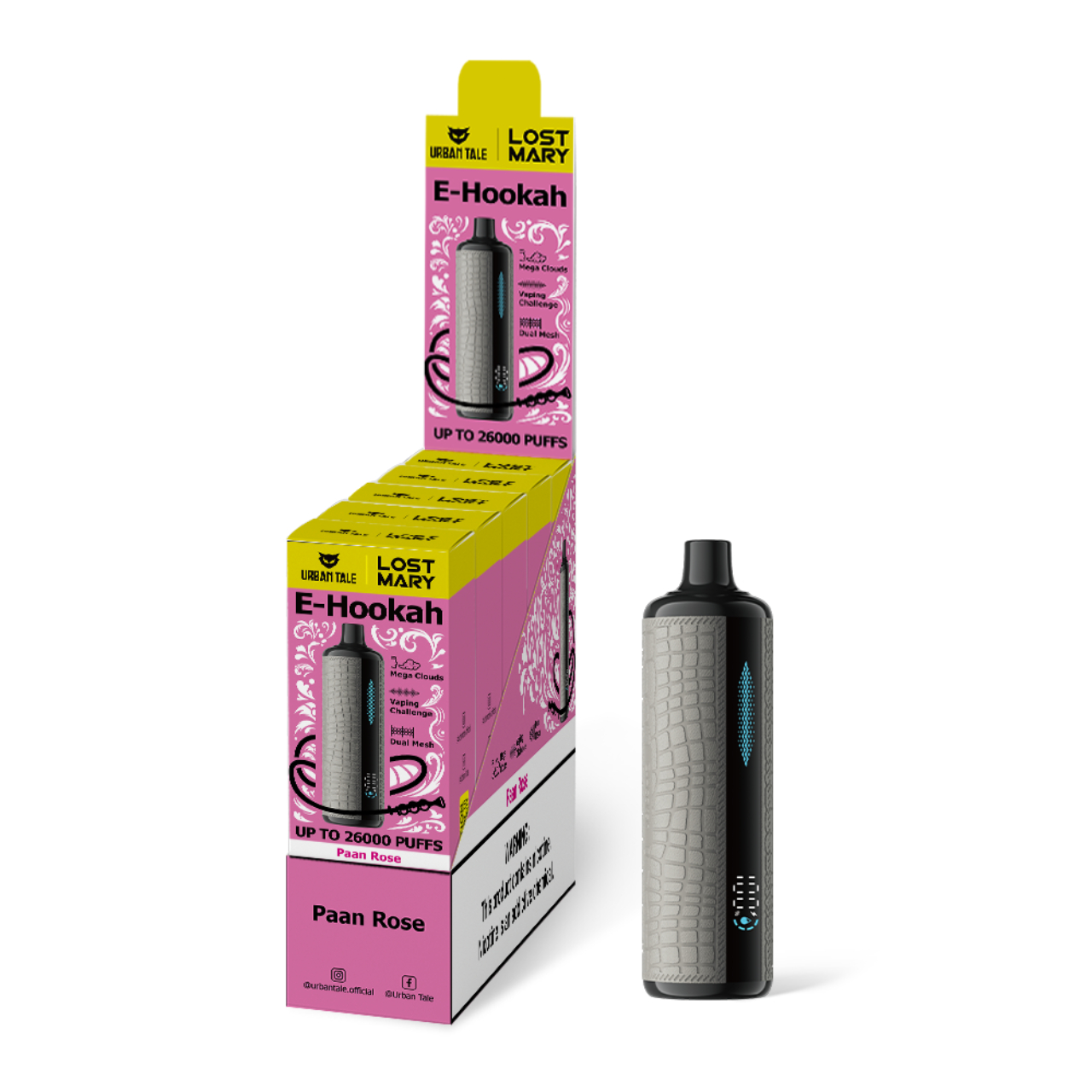 Urban Tale X Lost Mary Hookah 26000 Puff Disposable Paan Rose Urban Tale X Lost Mary Hookah 26000 Puff Disposable Paan Rose