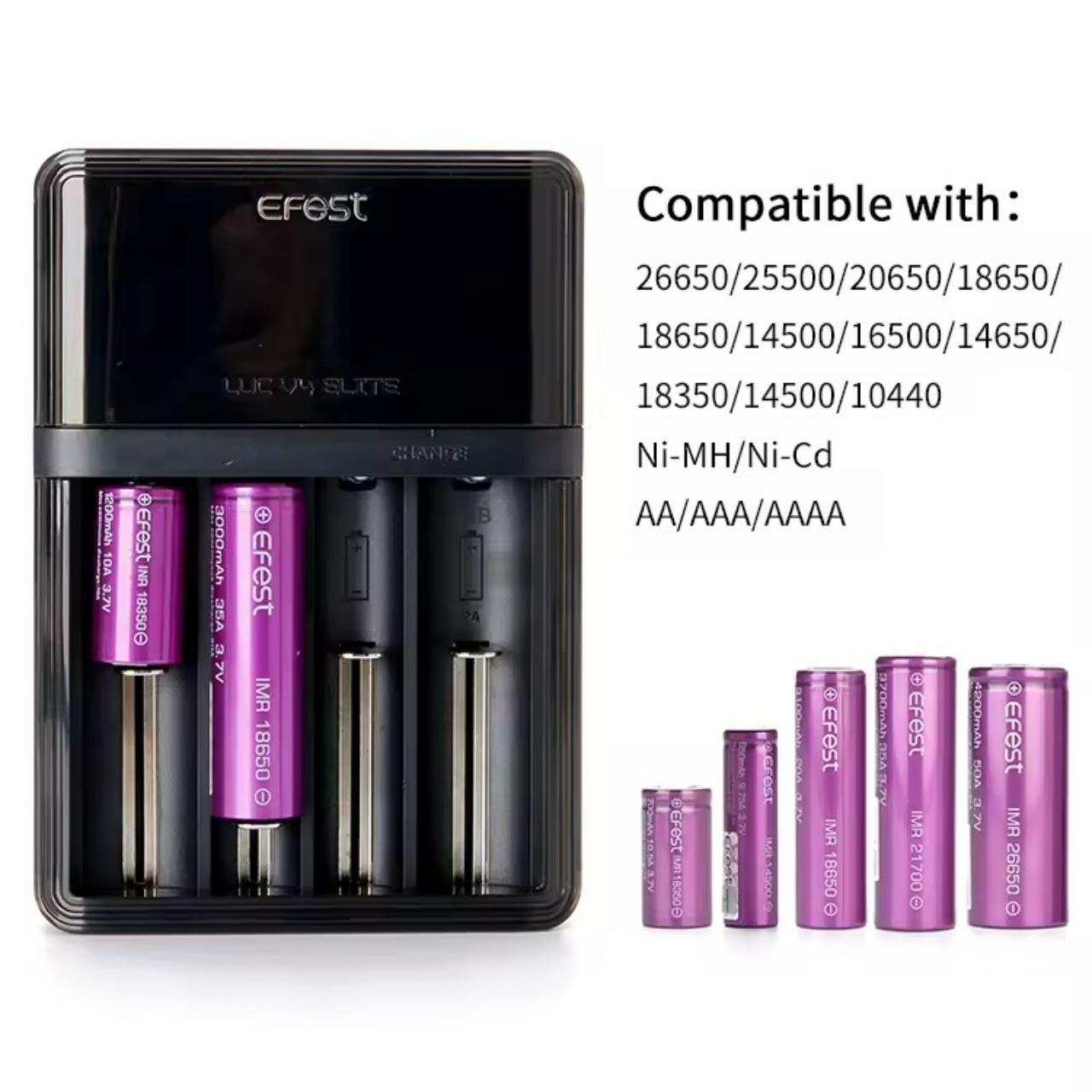 Efest LUC V4 Elite Charger-Compatible Efest LUC V4 Elite Charger-Compatible