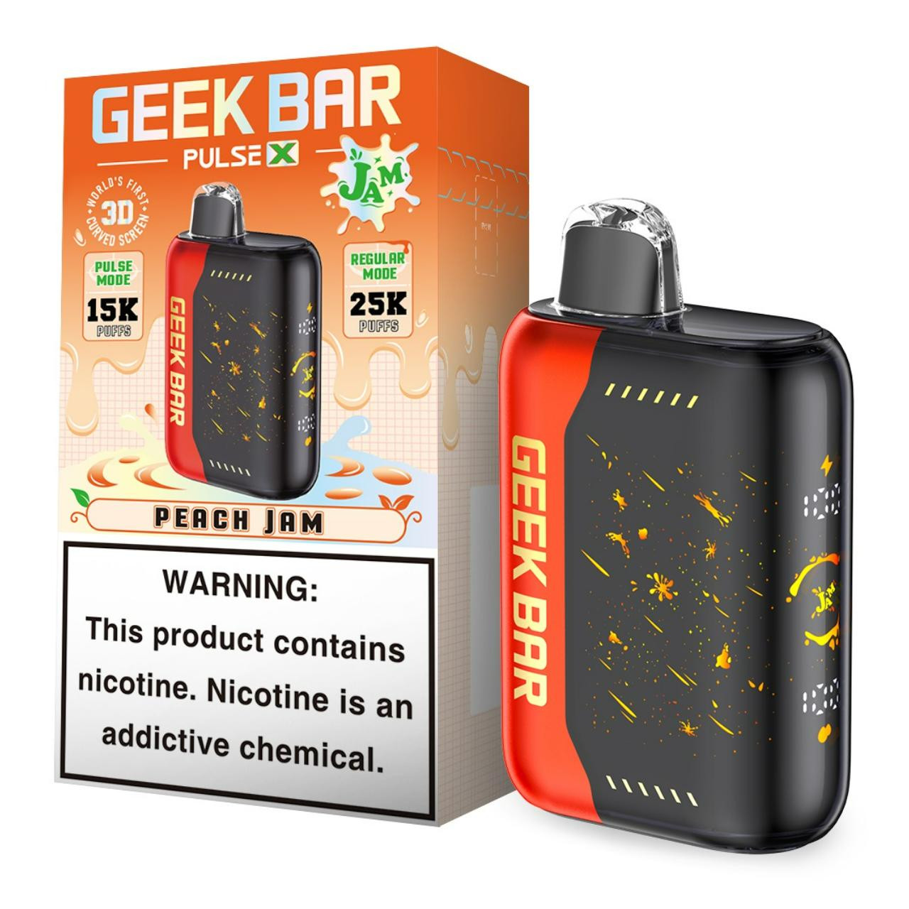 Geek bar Pulse X 25000 Puff Disposable Jam Edition-Peach Jam Geek bar Pulse X 25000 Puff Disposable Jam Edition-Peach Jam