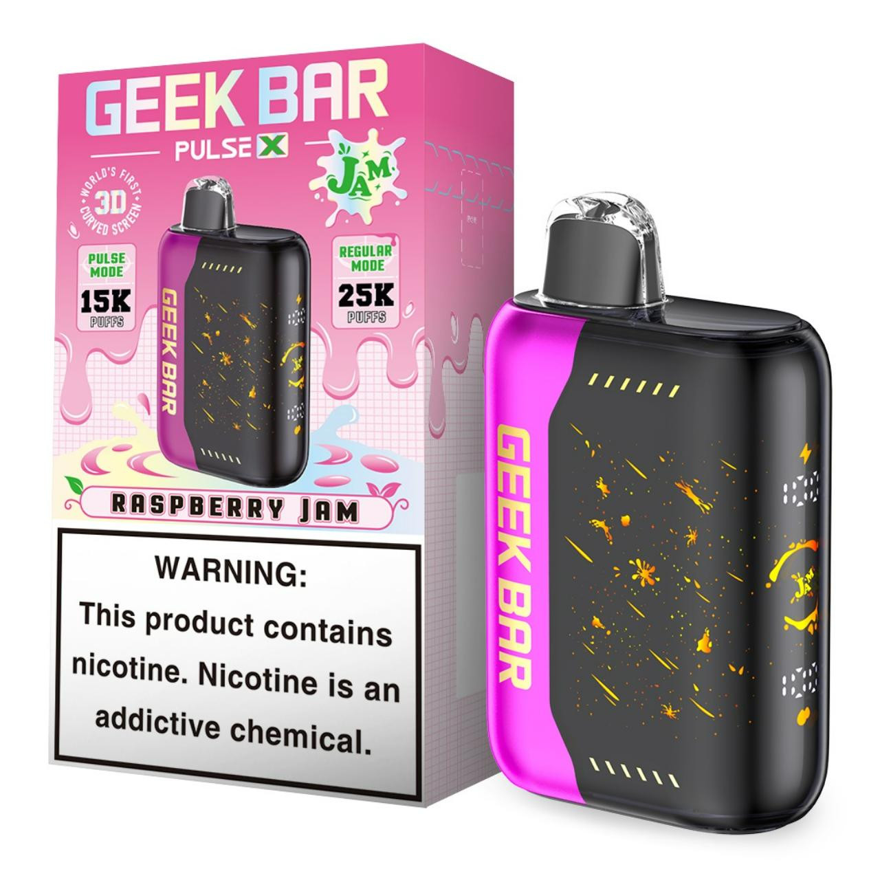 Geek bar Pulse X 25000 Puff Disposable Jam Edition-Raspberry Jam Geek bar Pulse X 25000 Puff Disposable Jam Edition-Raspberry Jam