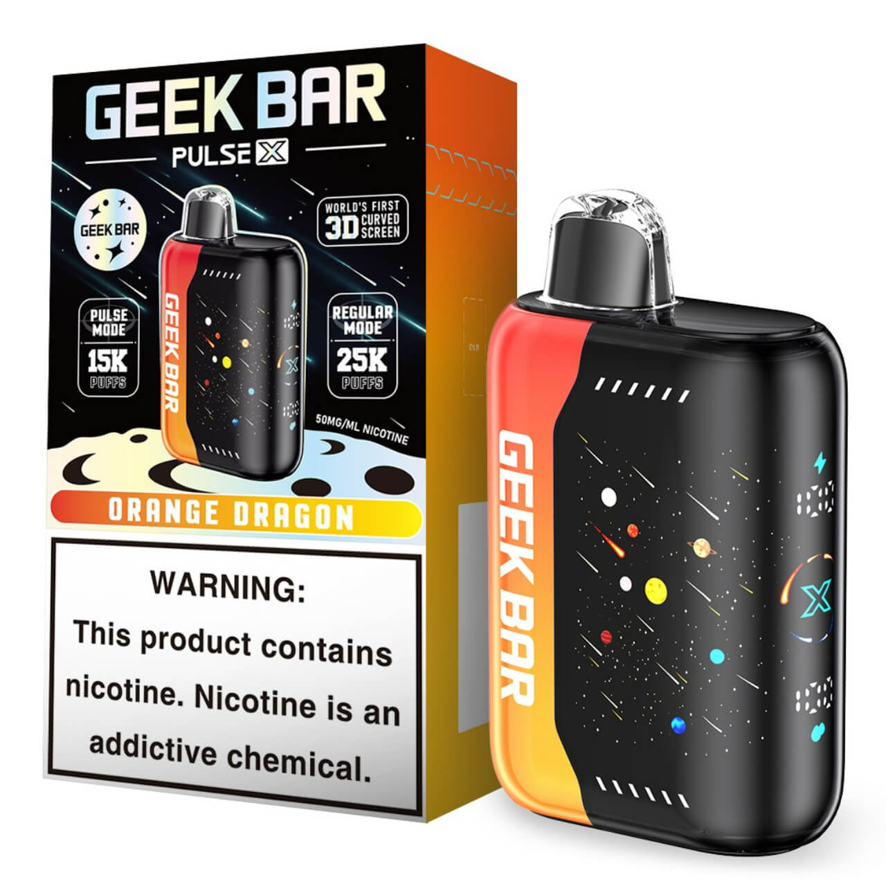 Geek bar Pulse X 25000 Puff Disposable Meteor Edition-Orange Dragon Geek bar Pulse X 25000 Puff Disposable Meteor Edition-Orange Dragon
