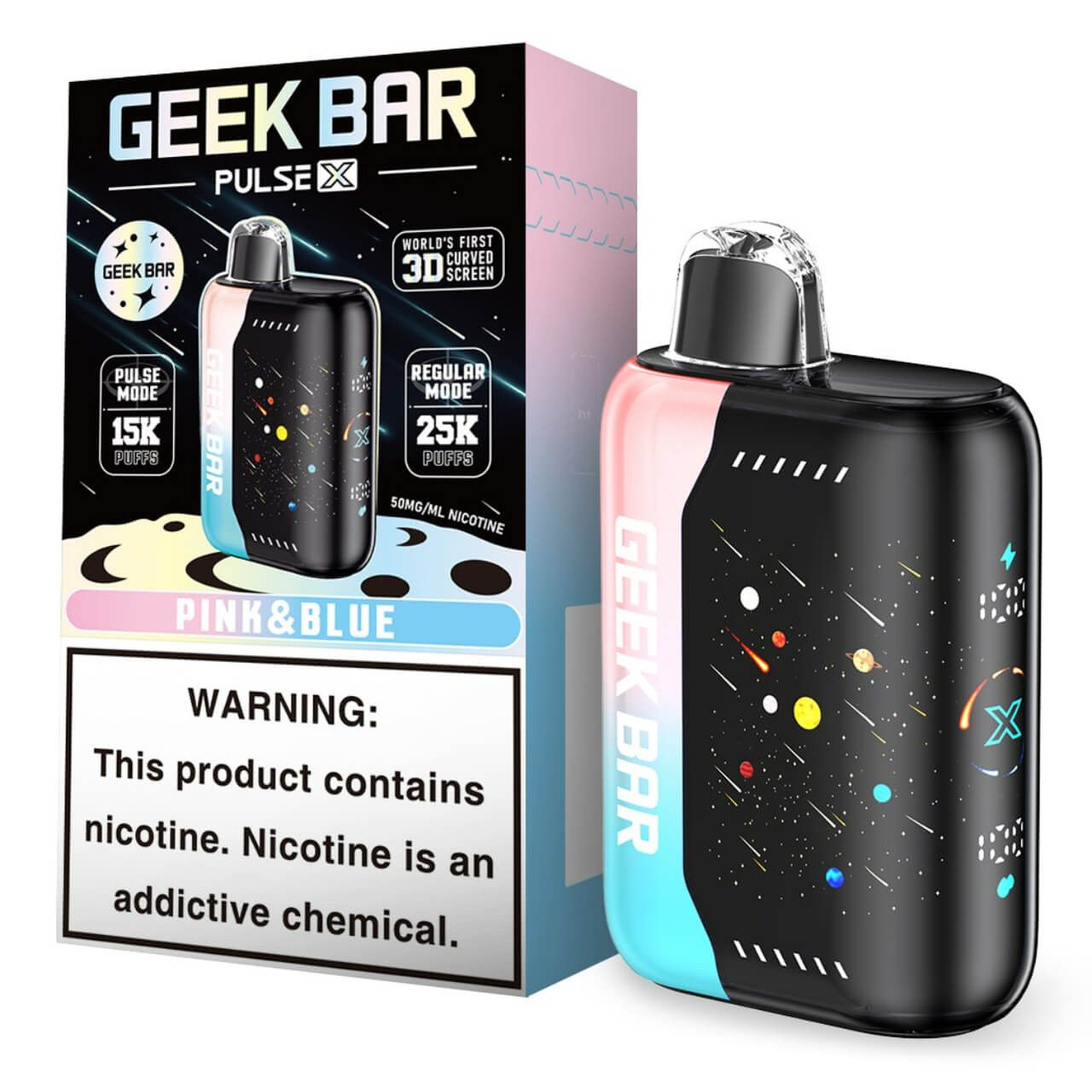 Geek bar Pulse X 25000 Puff Disposable Meteor Edition-Pink & Blue Geek bar Pulse X 25000 Puff Disposable Meteor Edition-Pink & Blue