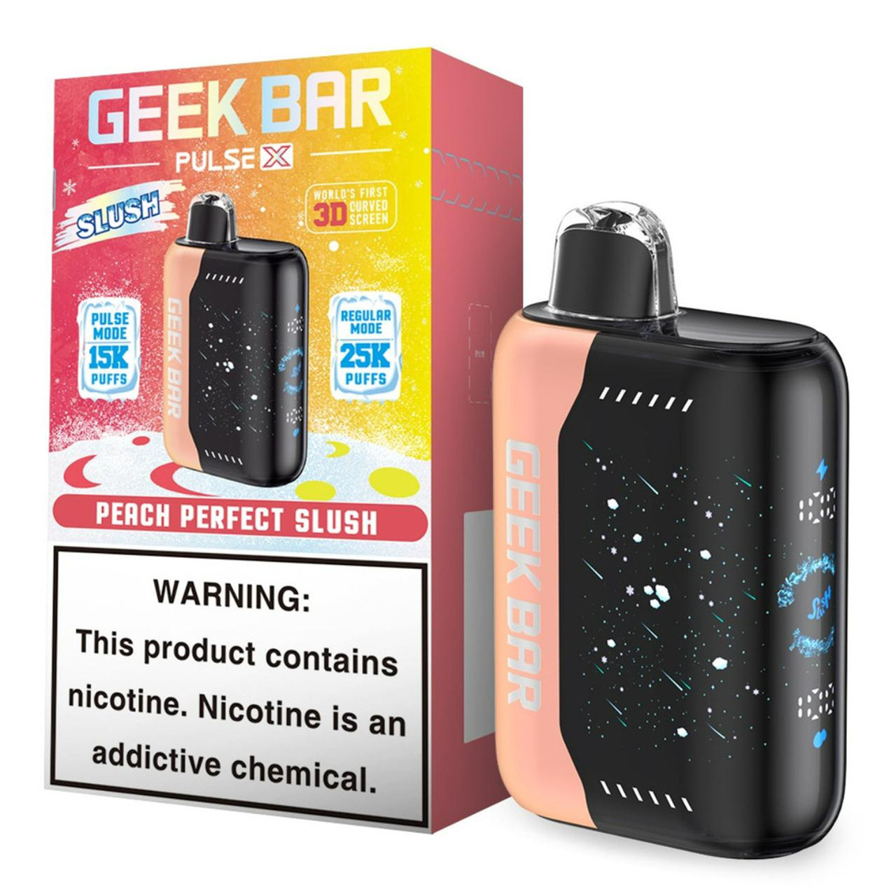 Geek bar Pulse X 25000 Puff Disposable Slush Edition-Peach Perfect Slush Geek bar Pulse X 25000 Puff Disposable Slush Edition-Peach Perfect Slush