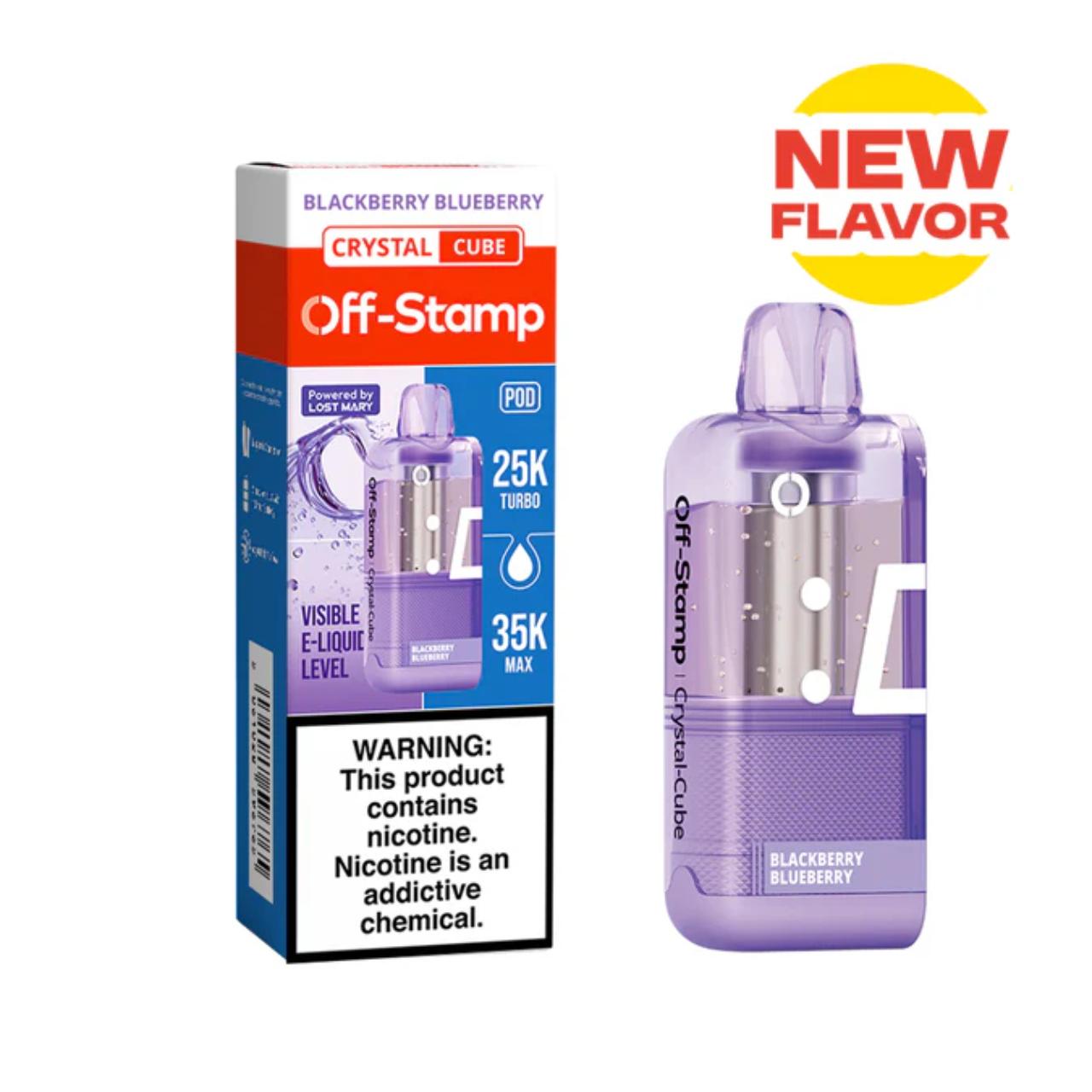 Off Stamp Crystal Cube 35k Puff Disposable Replacement Pod Cartridge-Blackberry Blueberry