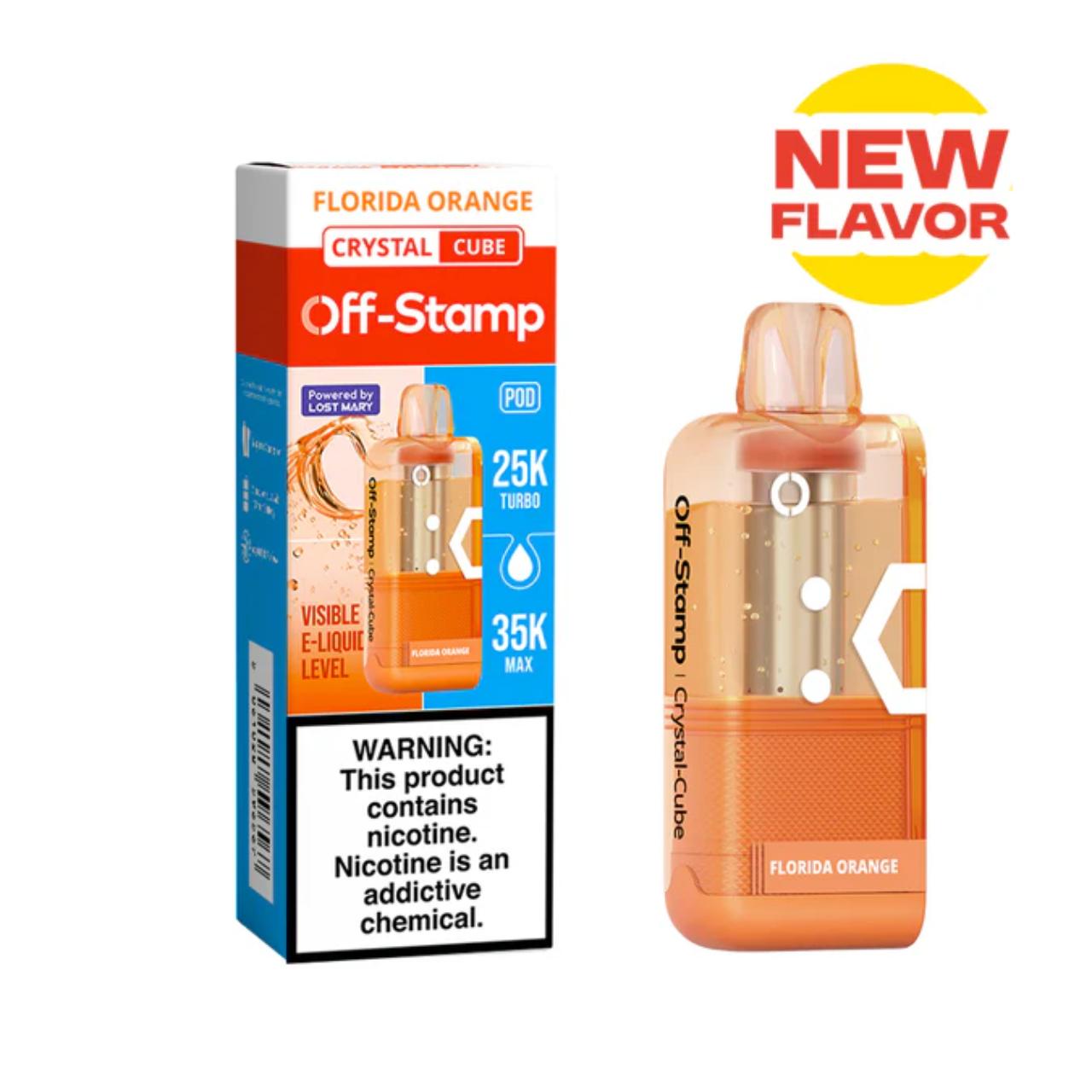 Off Stamp Crystal Cube 35k Puff Disposable Replacement Pod Cartridge-Florida Orange