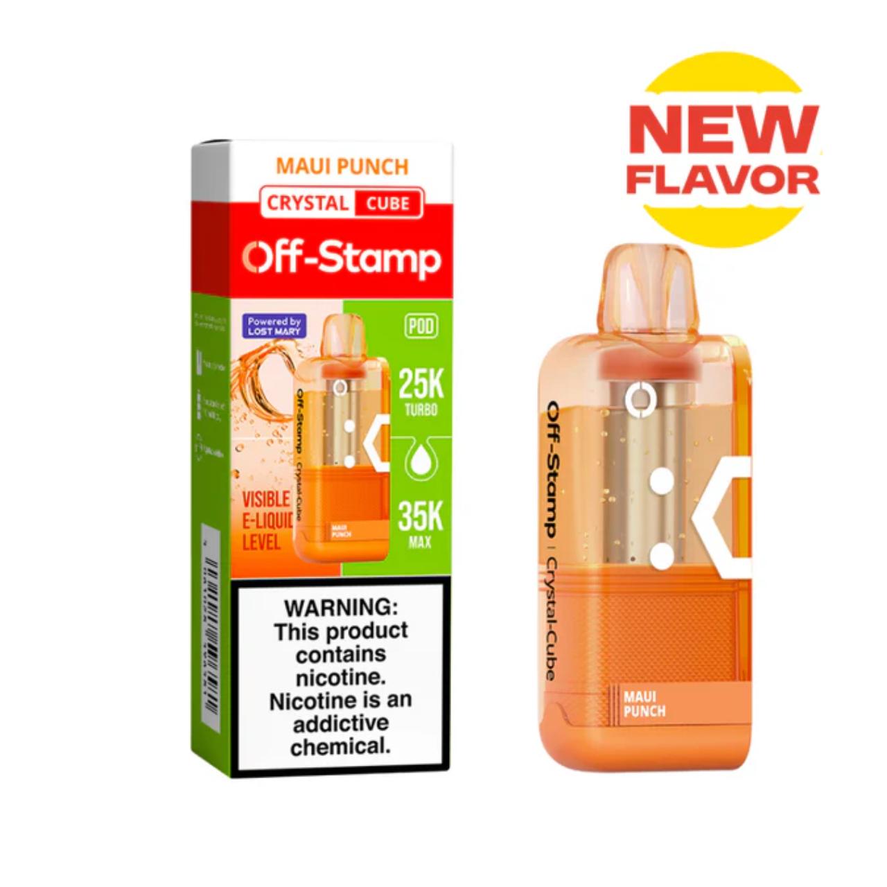 Off Stamp Crystal Cube 35k Puff Disposable Replacement Pod Cartridge-Maui Punch