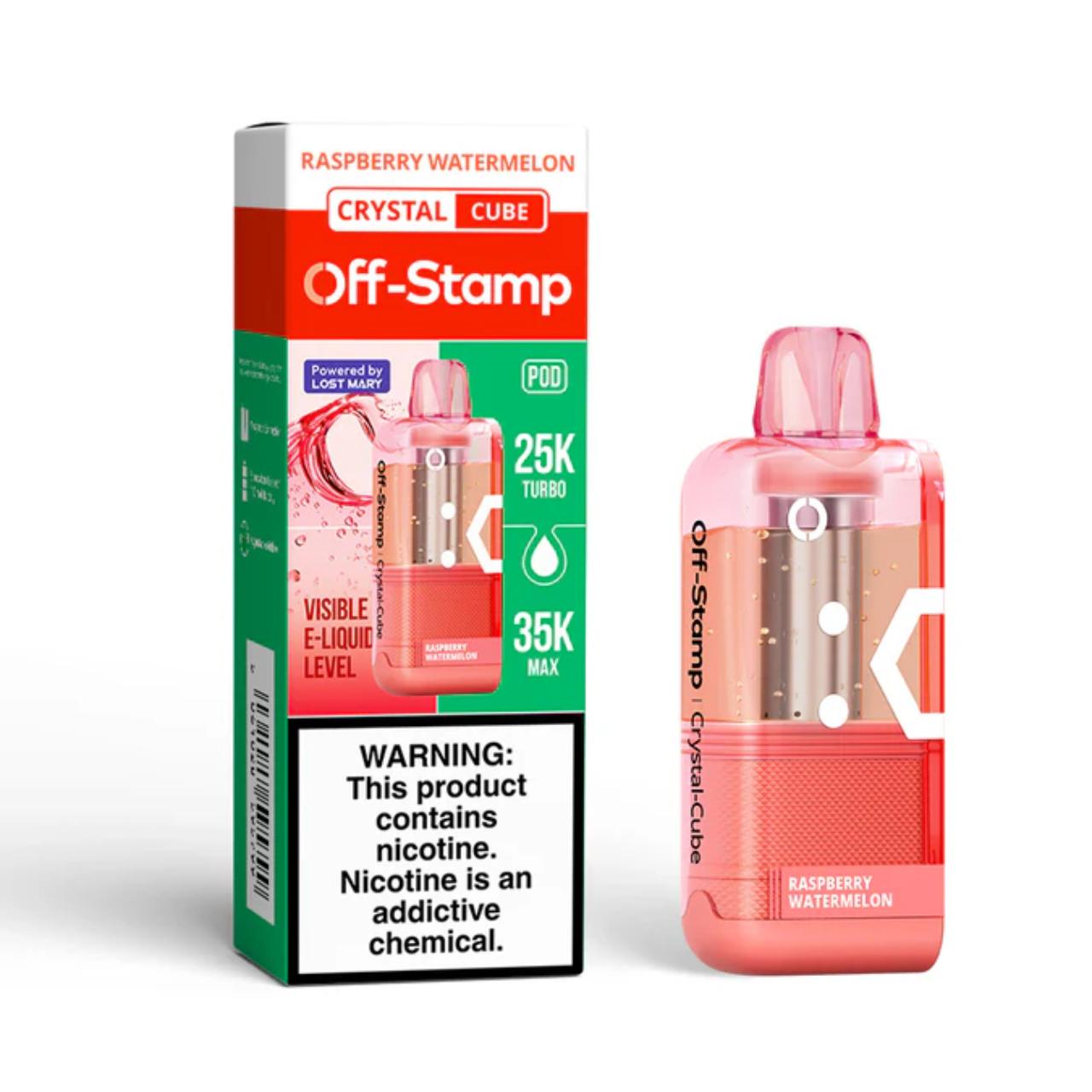 Off Stamp Crystal Cube 35k Puff Disposable Replacement Pod Cartridge-Raspberry Watermelon