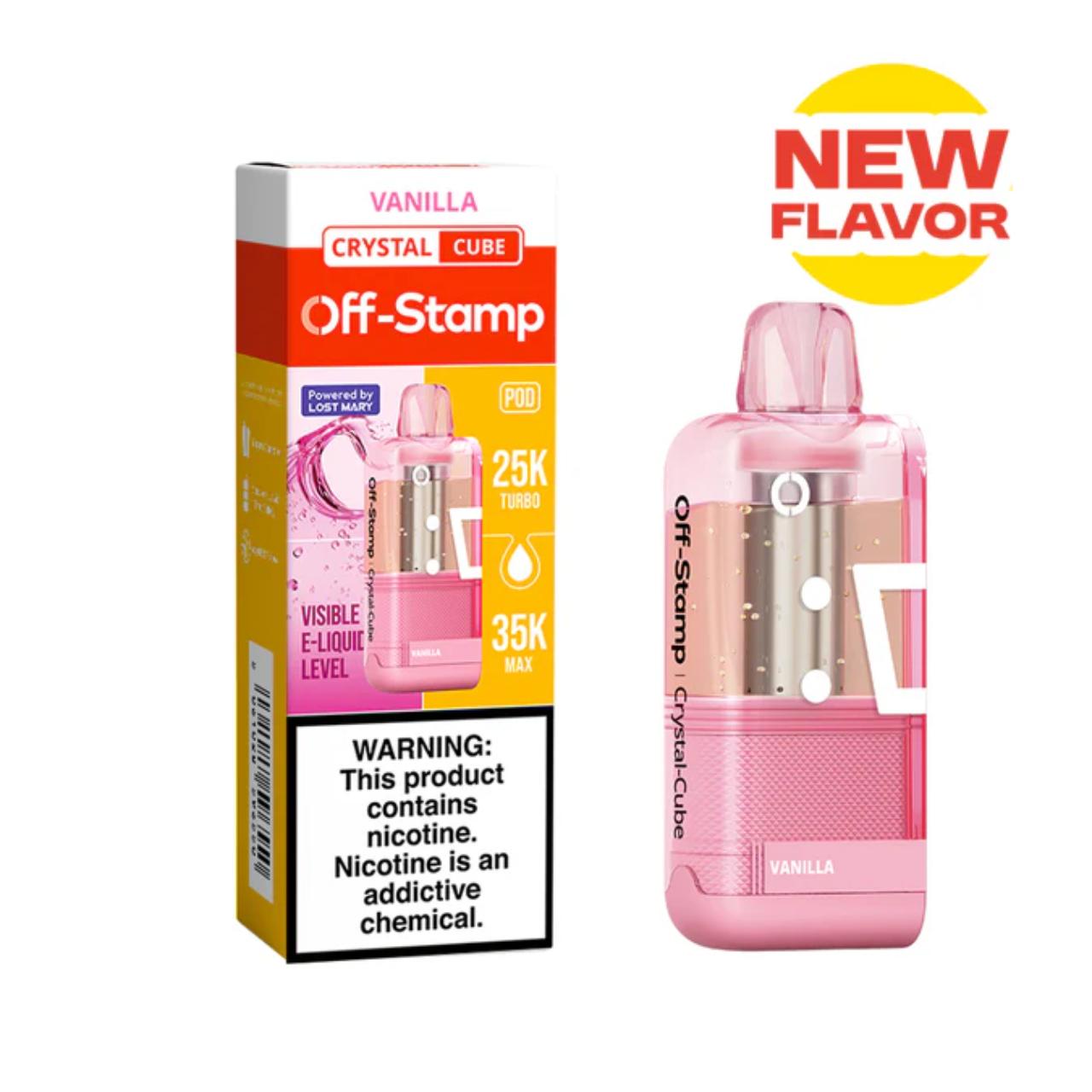 Off Stamp Crystal Cube 35k Puff Disposable Replacement Pod Cartridge-VANILLA
