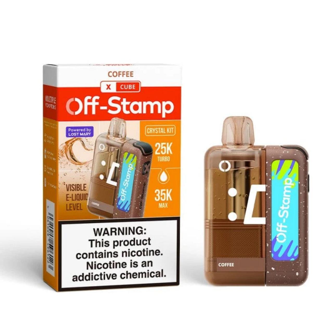 Off Stamp X-Cube Crystal 25K Puff Disposable Coffee Off Stamp X-Cube Crystal 25K Puff Disposable Coffee