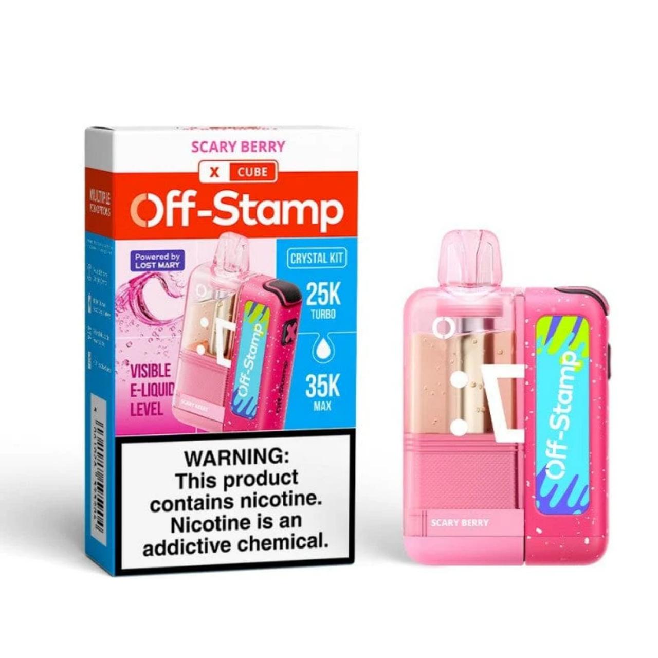 Off Stamp X-Cube Crystal 25K Puff Disposable Scary Berry Off Stamp X-Cube Crystal 25K Puff Disposable Scary Berry