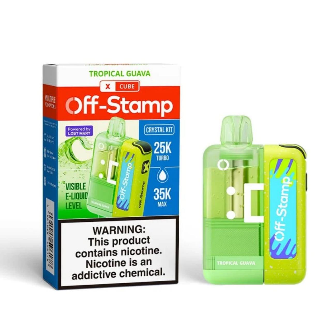 Off Stamp X-Cube Crystal 25K Puff Disposable Tropical Guava Off Stamp X-Cube Crystal 25K Puff Disposable Tropical Guava